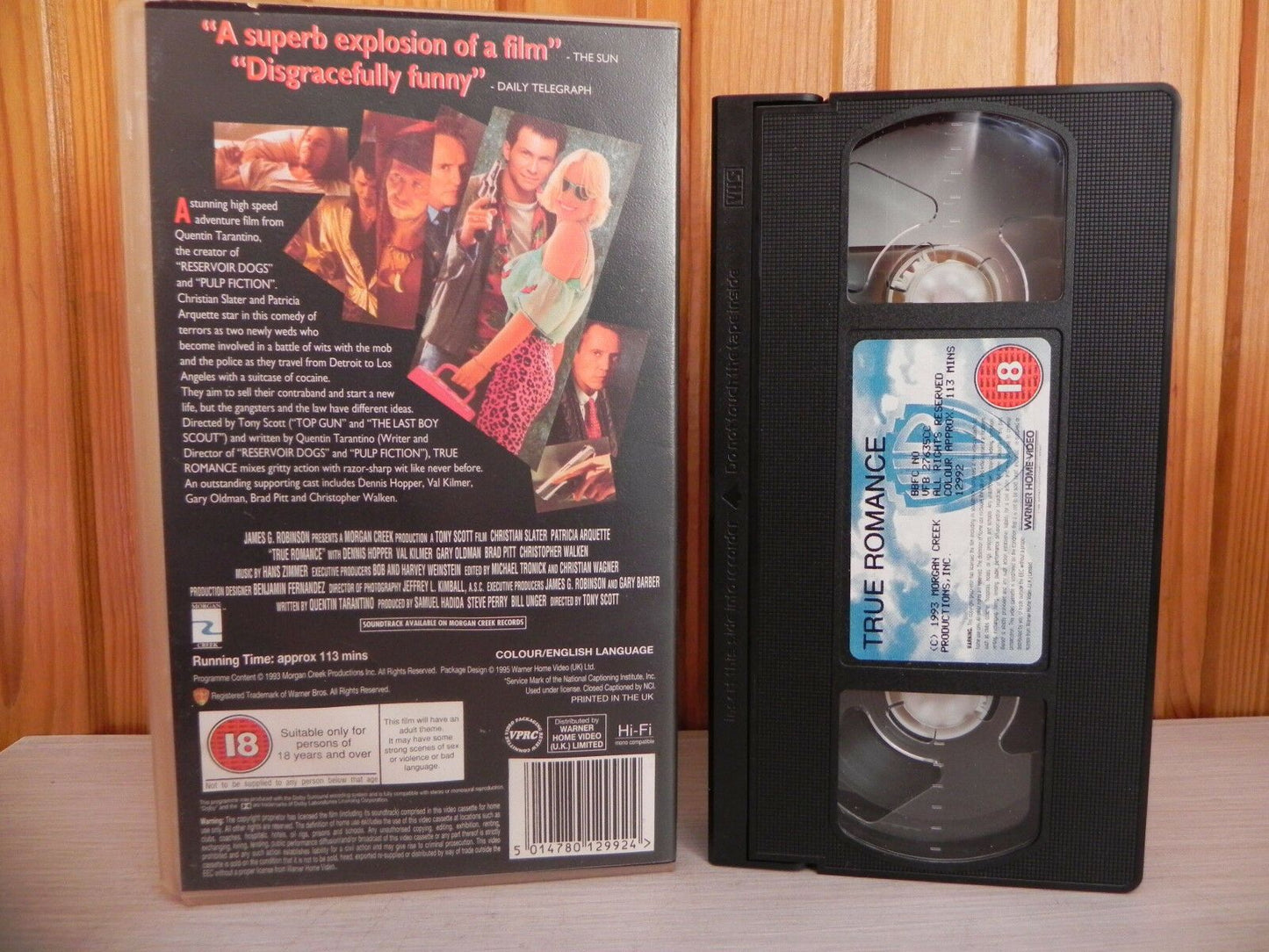 True Romance - Warner Home - Original Cinema Version - Christian Slater - VHS-