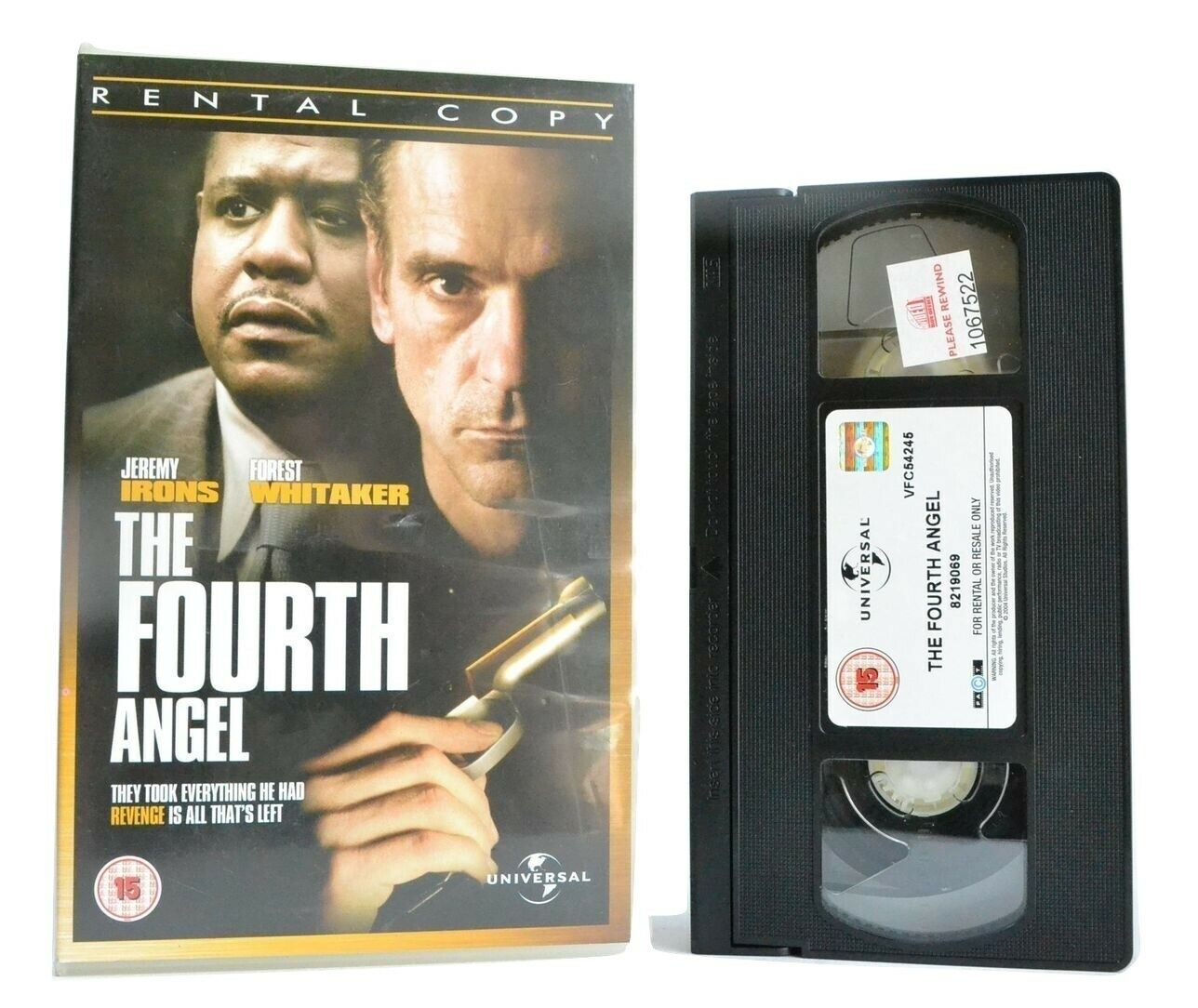 The Fourth Angel: British/Canadian Thriller - Jeremy Irons/Forest Whitaker - VHS-