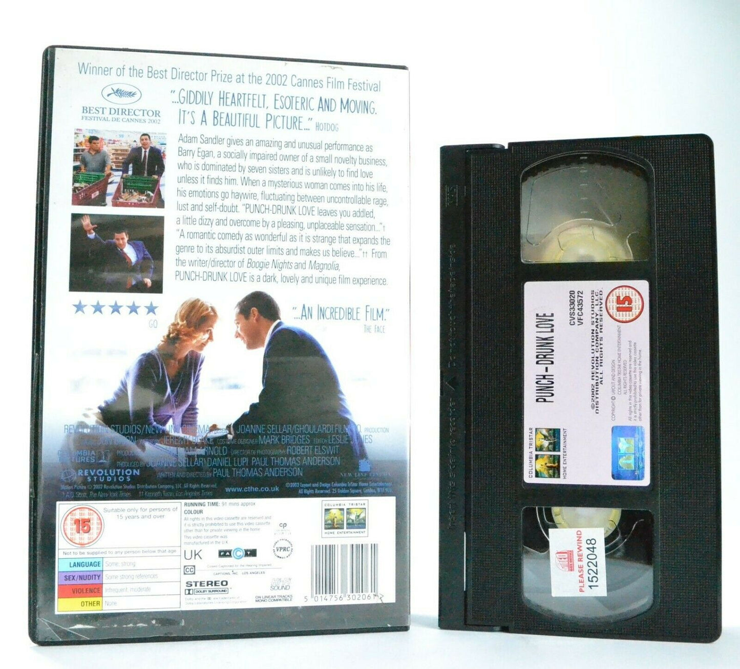 Punch-Drunk Love: Romantic Comedy - Large Box - Adam Sandler/Emily Watson - VHS-