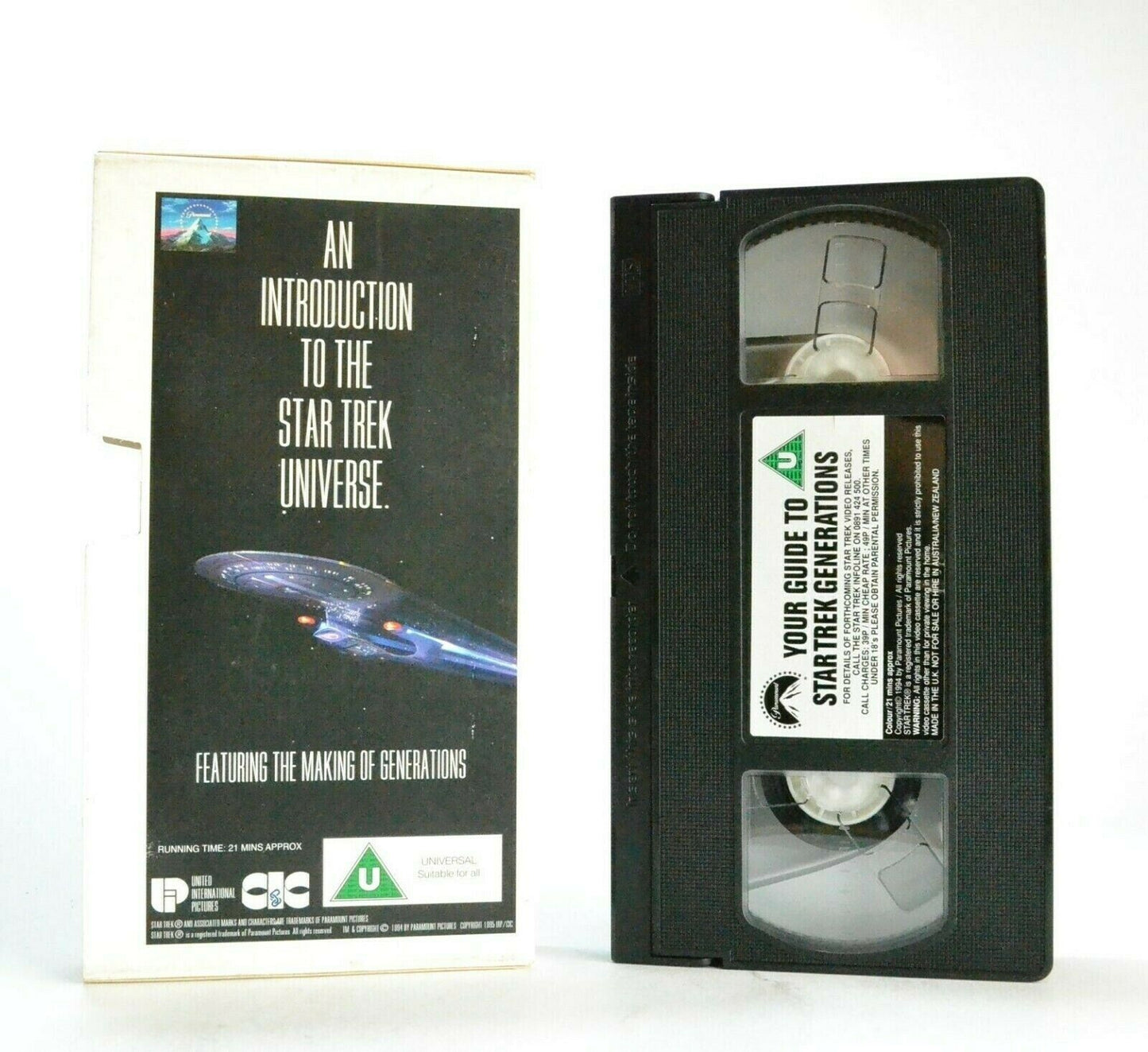 Star Trek: Generations - Guide To Universe - Carton Box - The Making Of - VHS-