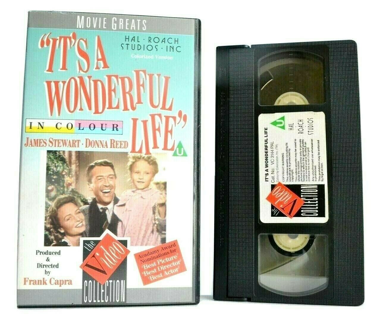 It's A Wonderful Life (1946): Christmas Drama - James Stewart/Donna Reed - VHS-