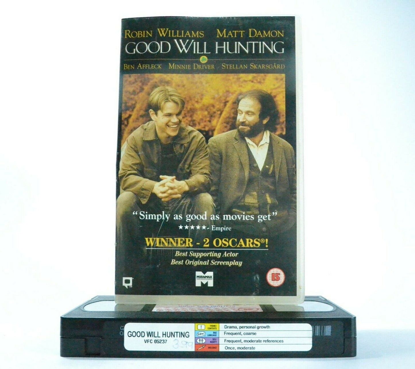 Good Will Hunting: (1997) Drama; Self Taught Genius - R.Williams/M.Damon - VHS-