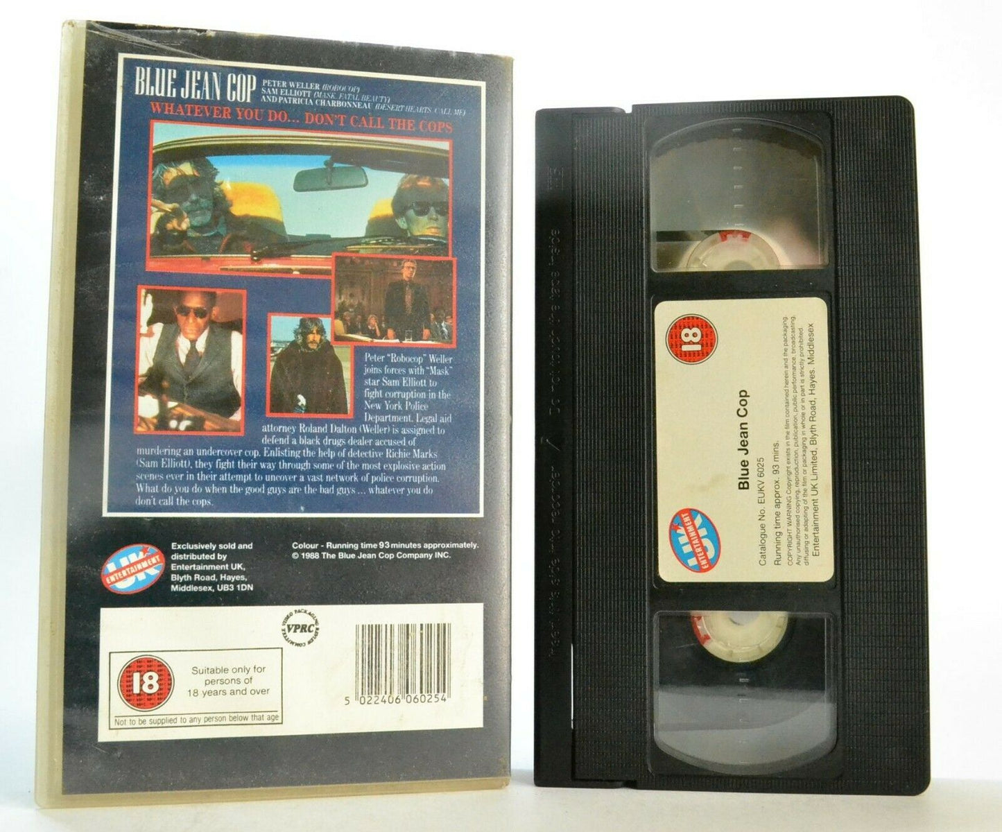 Blue Jean Cop (1988): Drug War Action - Peter 'Robocop' Weller/Sam Elliott - VHS-