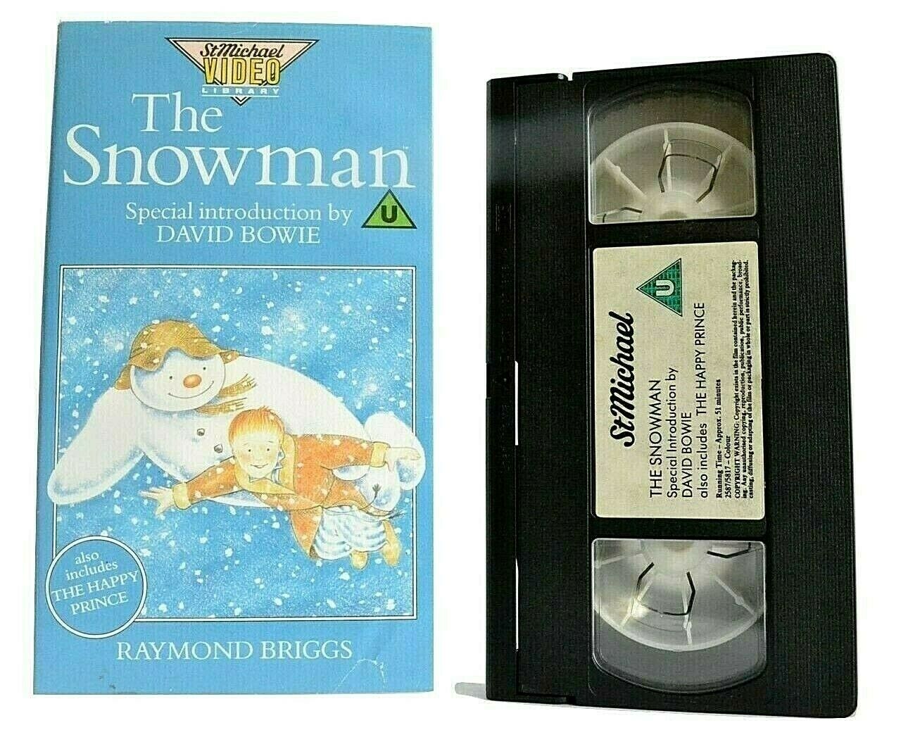 The Snowman; [Raymond Brigs] - Children's T.V. Movie - <David Bowie> - Pal VHS-