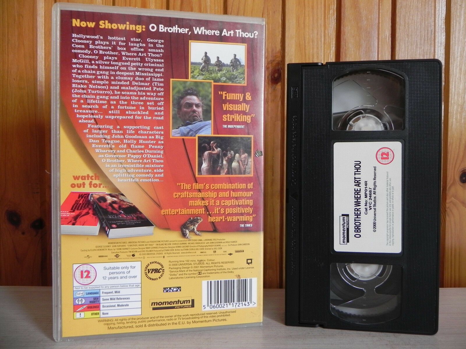 O Brother, Where Art Thou - Momentum - Comedy - George Clooney - Large Box - VHS-