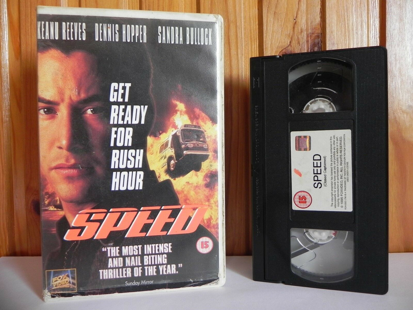 SPEED: - Large Box - Fox Video - Thriller - Keanu Reeves - Sandra Bullock - VHS-