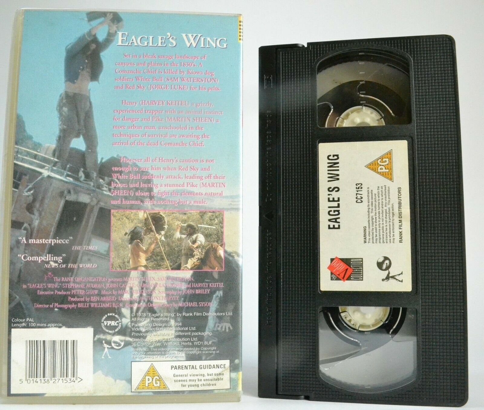 Eagle's Wing (1978): Western Adventure - Harvey Keitel / Martin Sheen - Pal VHS-