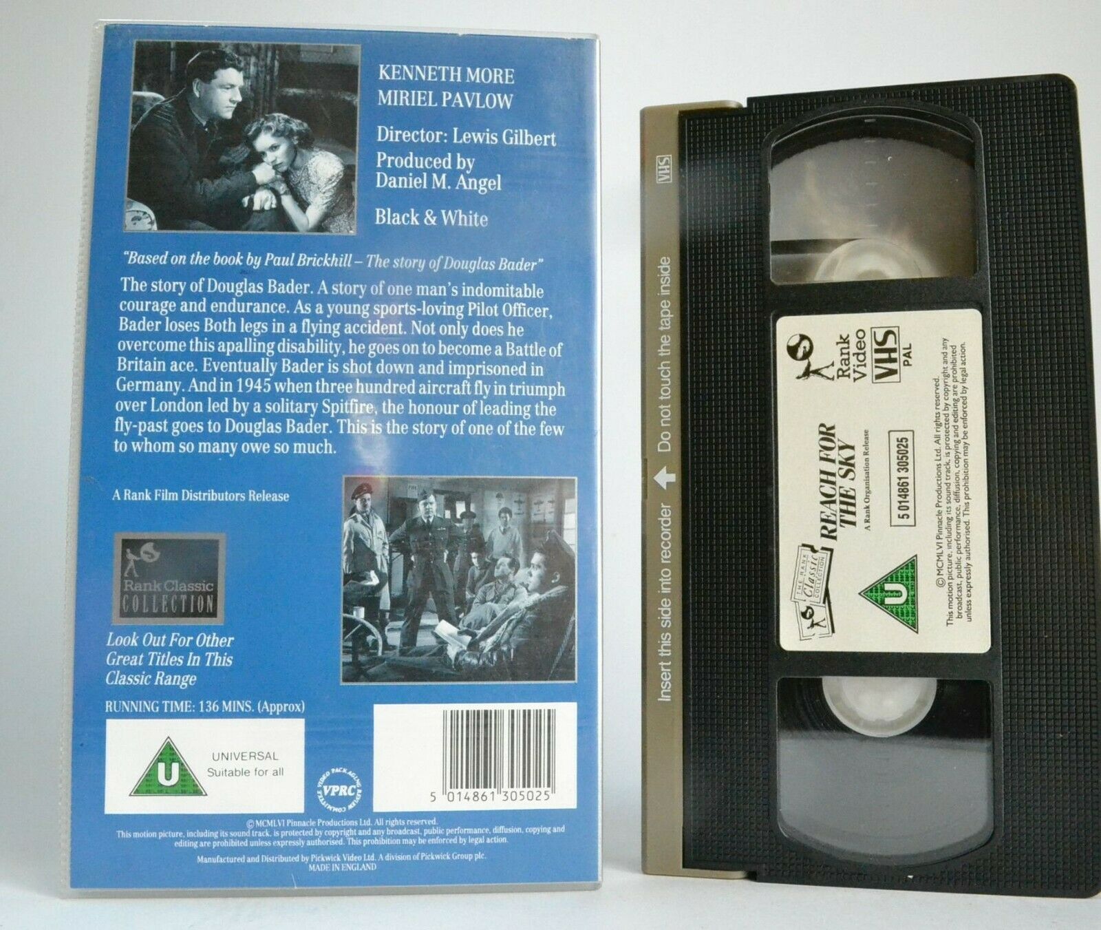 Reach For The Sky; (Paul Brickhill): War Drama [True Story] Kenneth More - VHS-