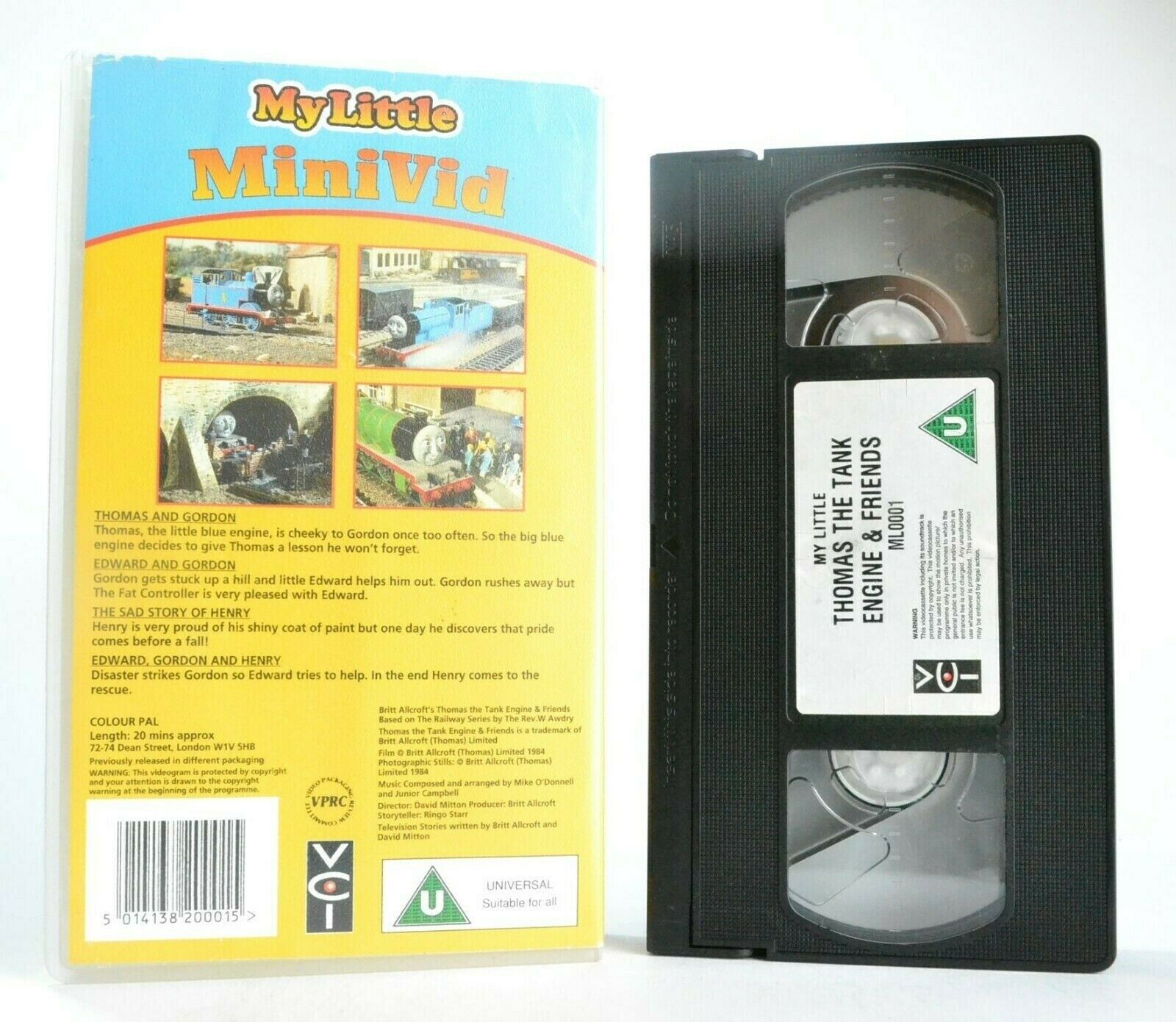 My Little Minivid: Thomas The Tank Engine - Four Stories - Children's - Pal VHS-