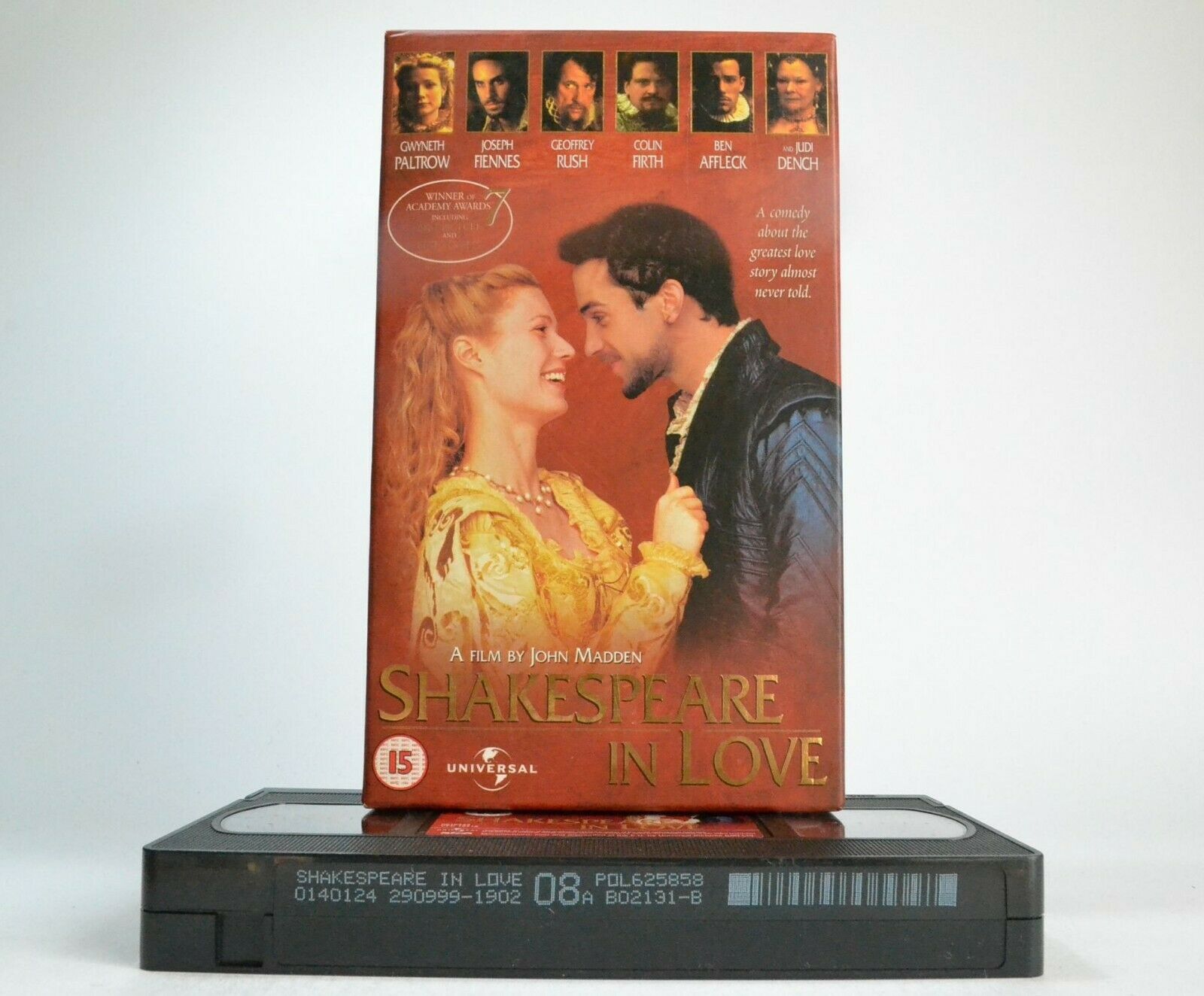 Shakespeare In Love: Romantic Drama - Gwyneth Paltrow/Joseph Fiennes - Pal VHS-