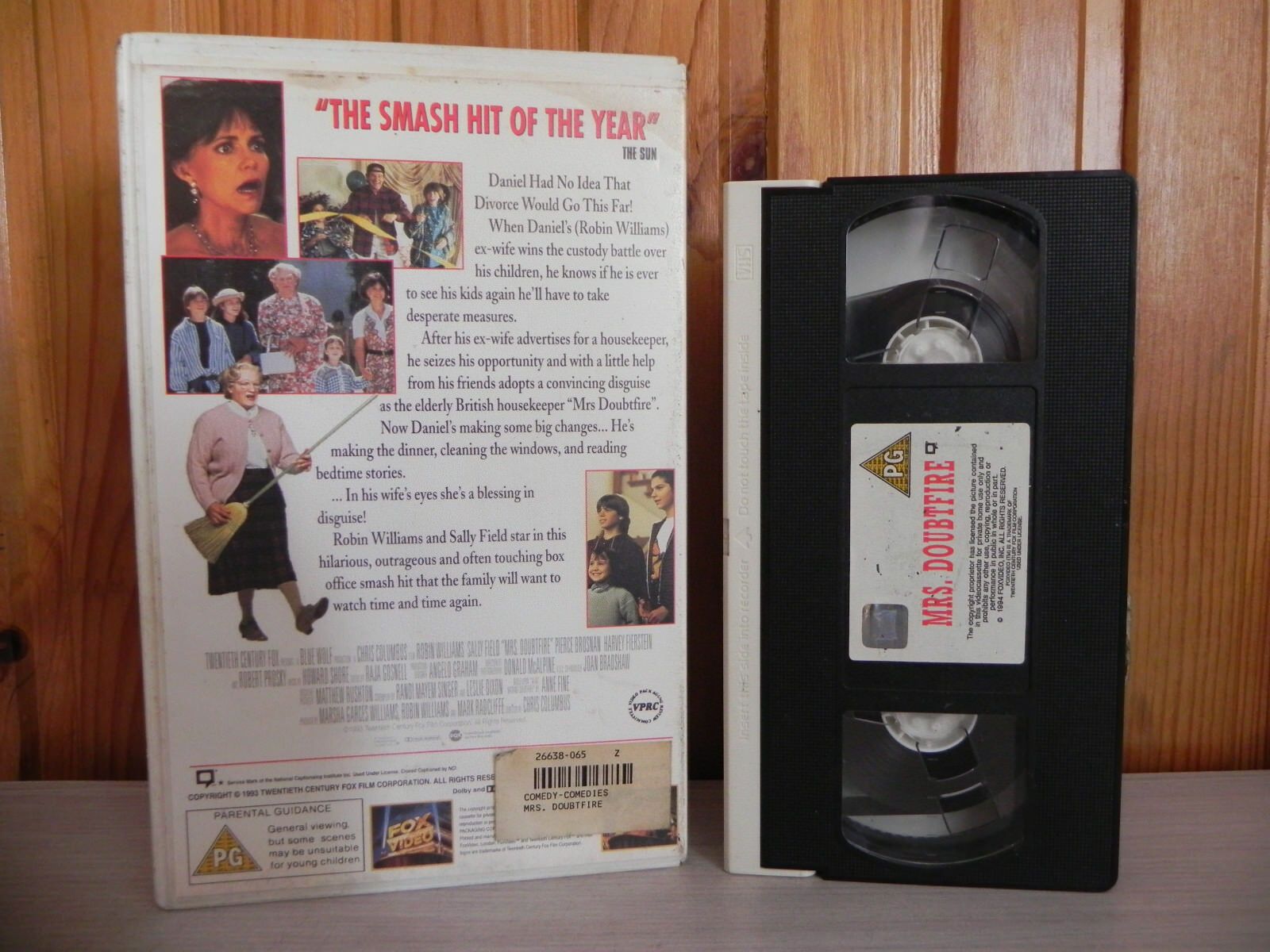 Mrs. Doubtfire - Robin Williams - Big Box - Ex-Rental - Family Comedy - Pal VHS-