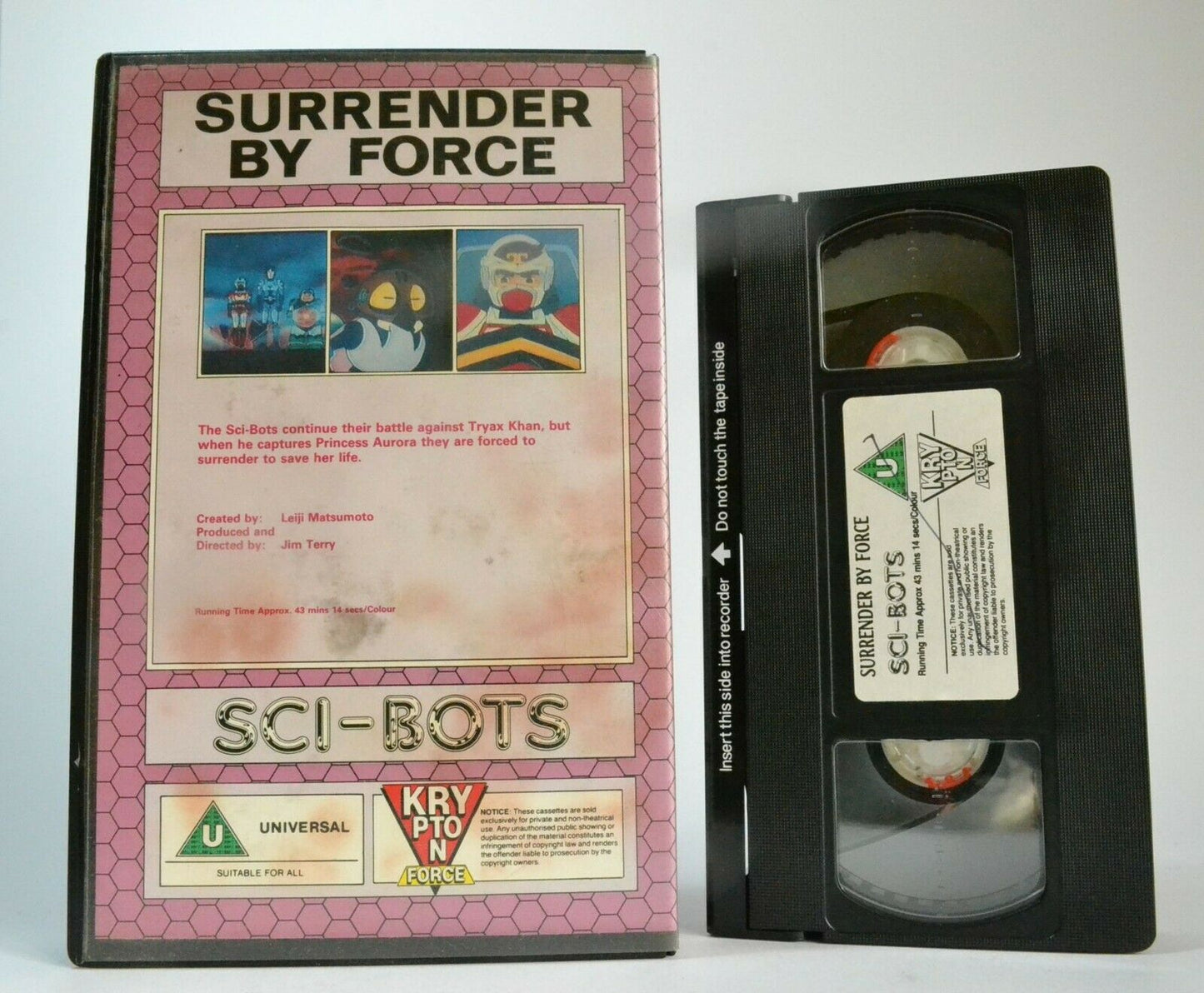 Sci-Bots: Surrender By Force - Animated Sci Fi - Action Adventures - Kids - VHS-