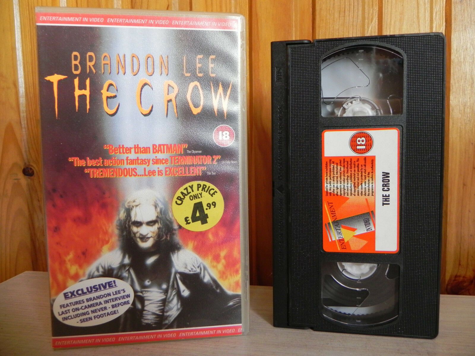 The Crow - The Best Action Fantasy - Mesmerising - Brandon Lee - Pal VHS-