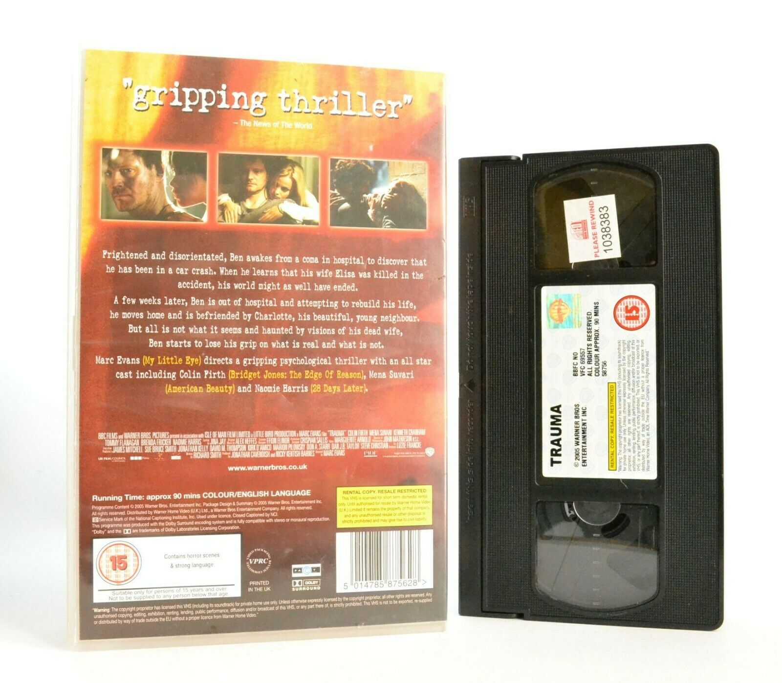 Trauma: Gripping Thriller - Large Box - Ex-Rental - C.Firth/M.Suvari - Pal VHS-