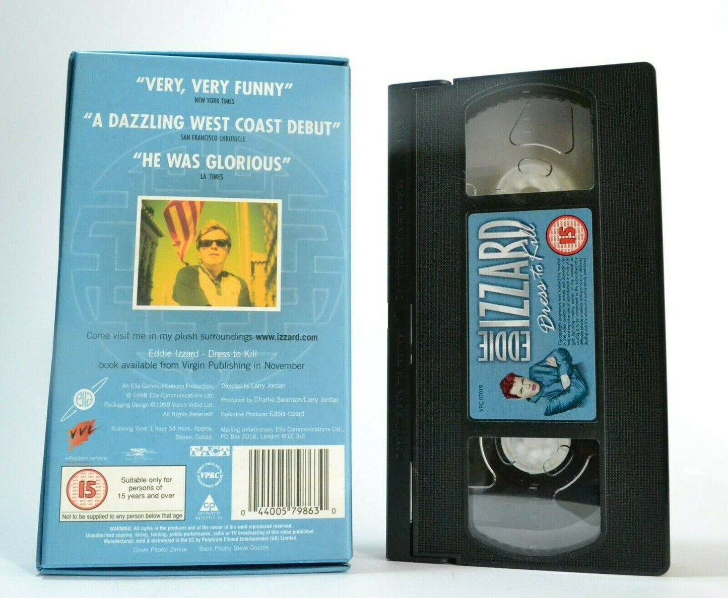 Eddie Izzard: Dress To Kill (1998) - New York City - Stand-Up - Comedy - Pal VHS-