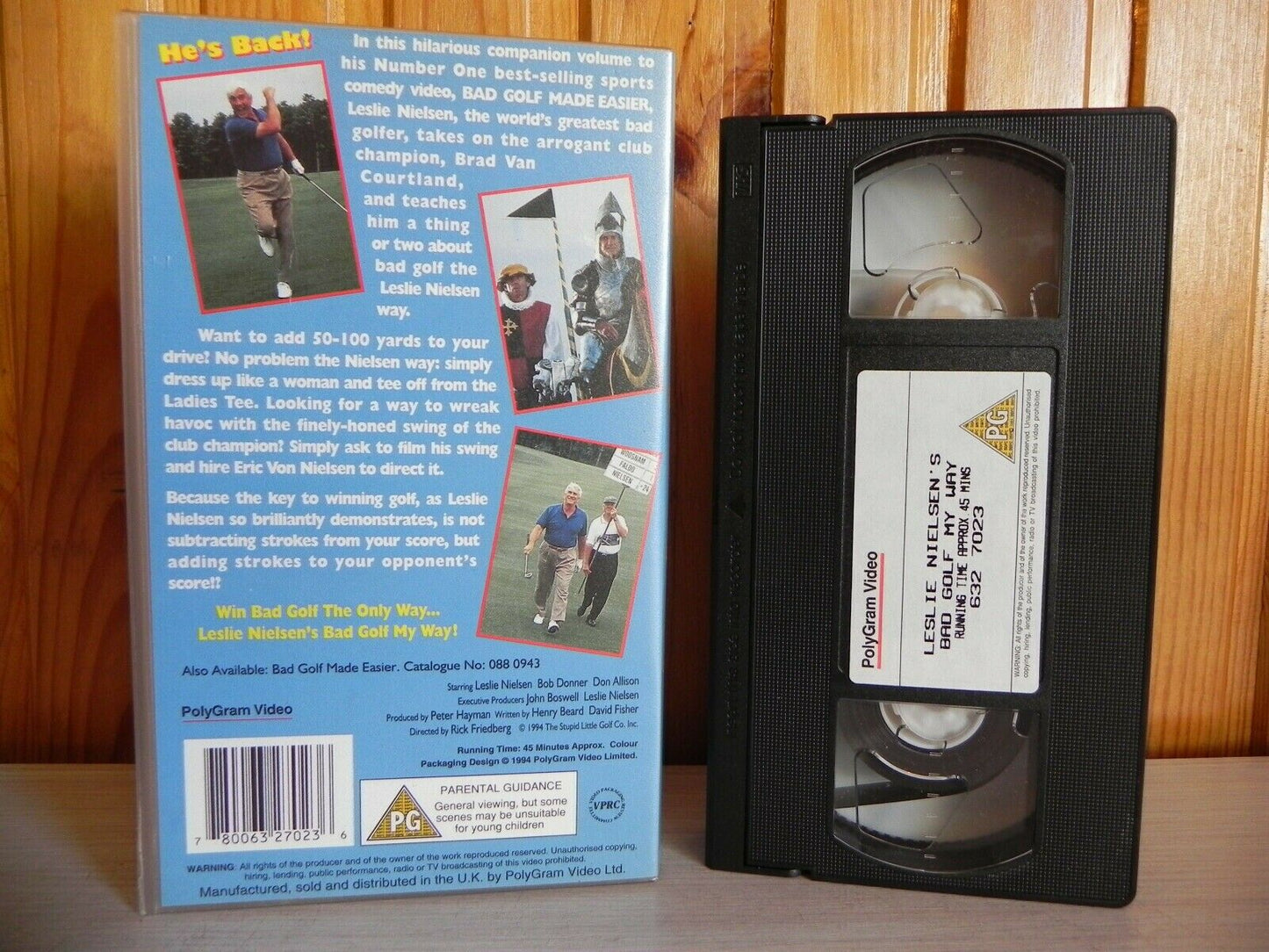 Leslie Nielsen's - Bad Golf My Way - How To Be Better At Being Bad - Pal VHS-