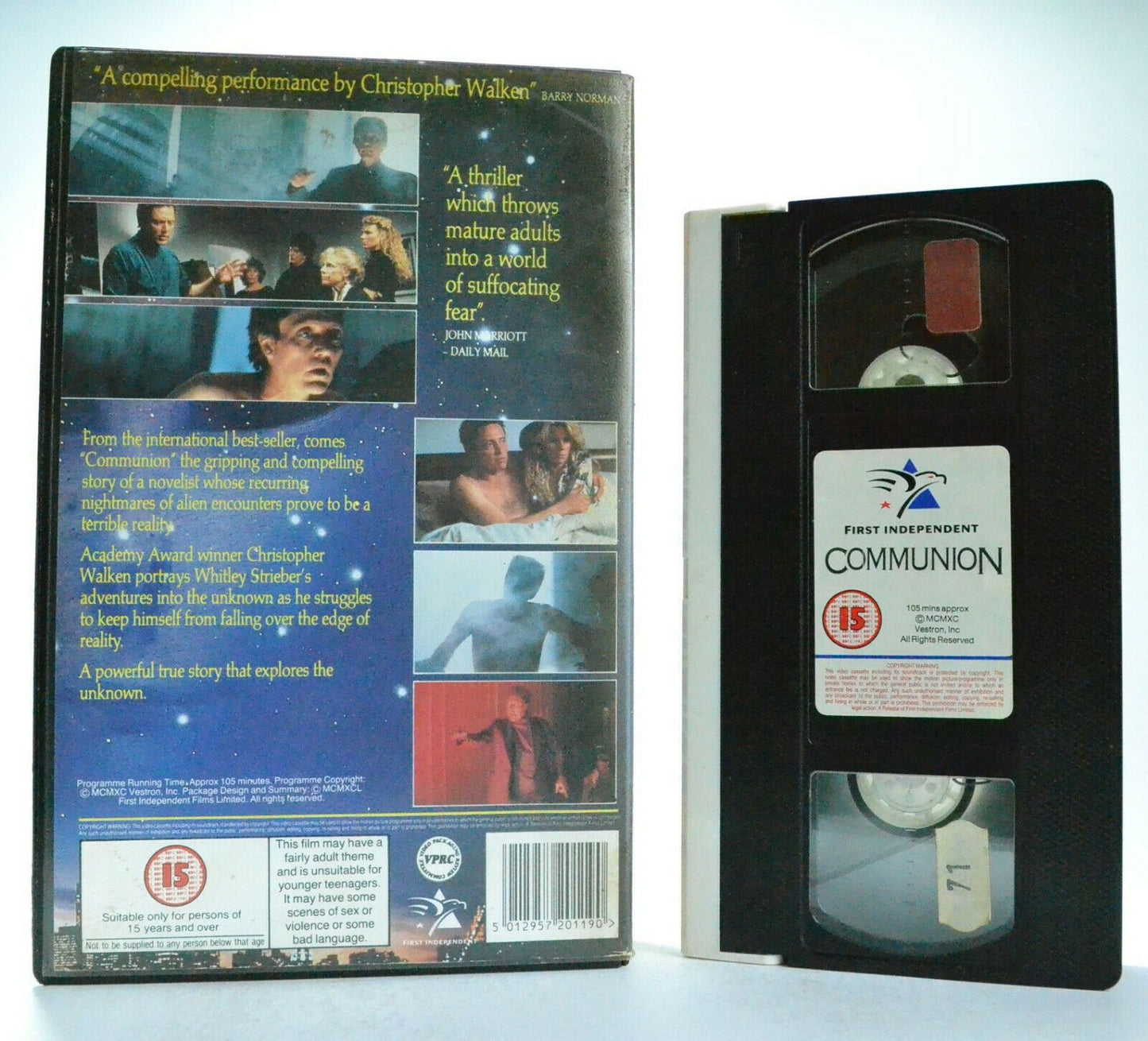 Communion - Christopher Walken - Greys - Alien SCI-FI Thriller - Large Box VHS-