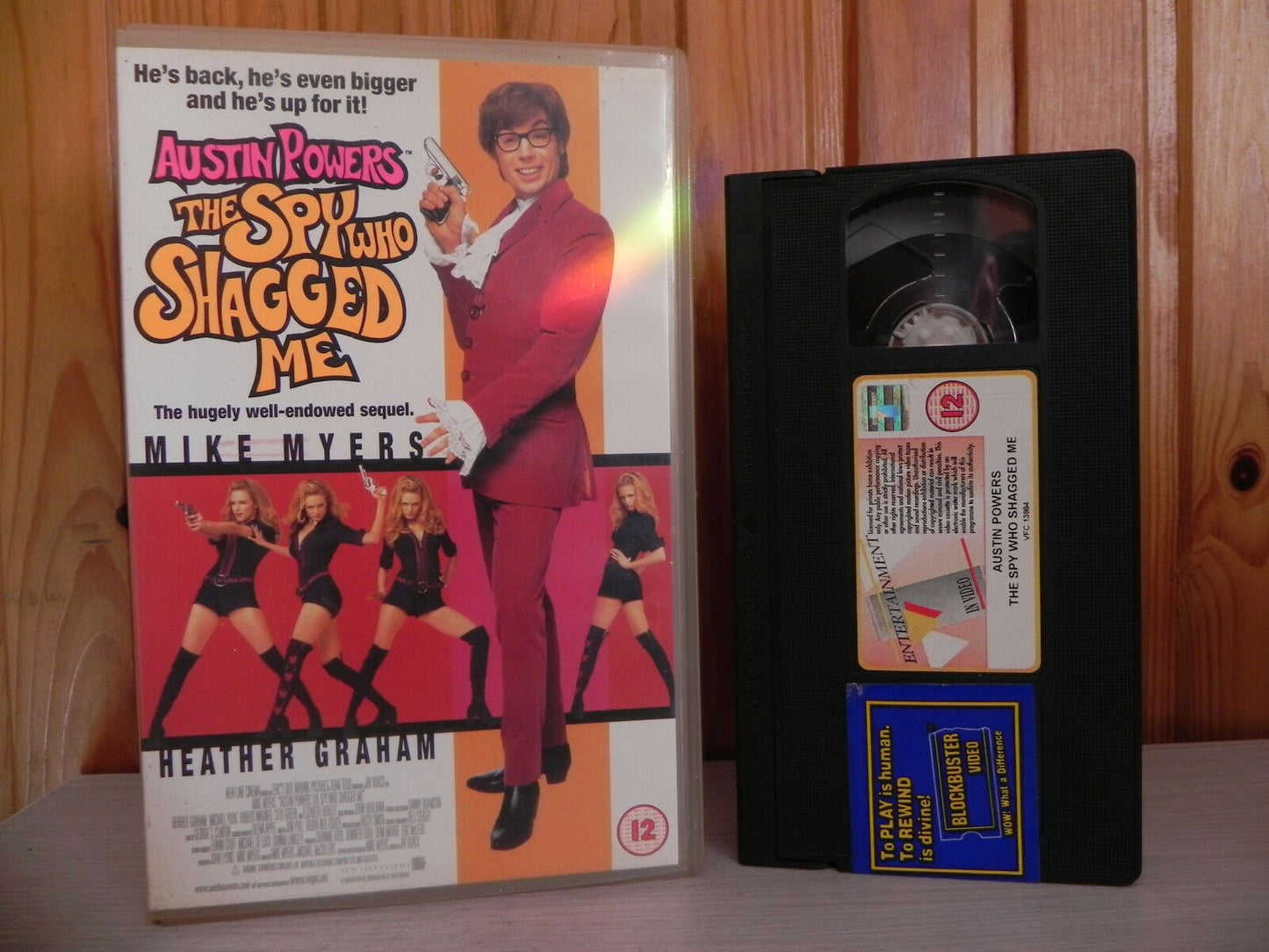THE SPY WHO SHAGGED ME - Mike Myers - Ex-Rental Video - Heather Graham - Pal VHS-
