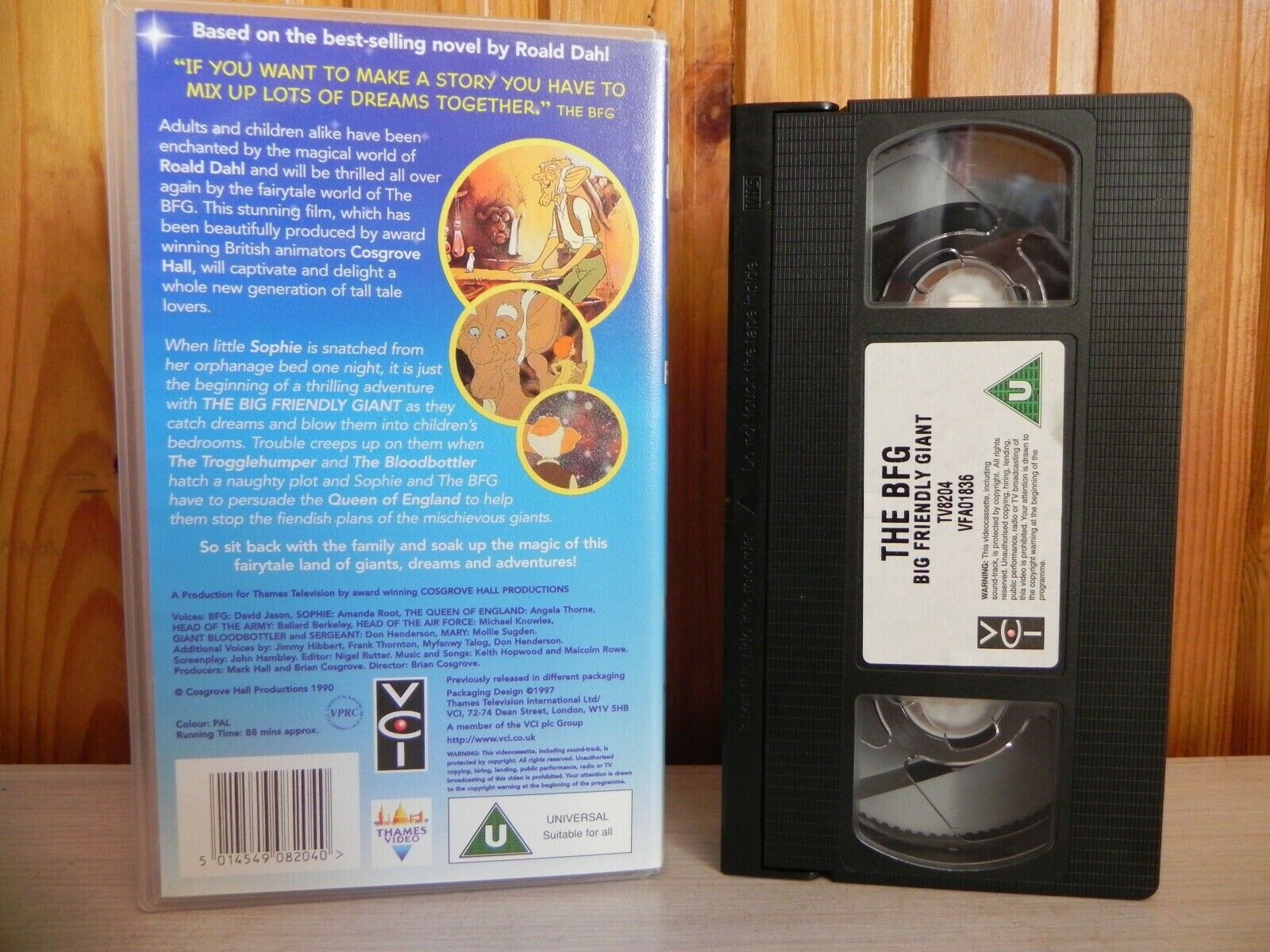 Roald Dahl's - The BFG - Big Friendly Giant - Full Length Animated Film - VHS-
