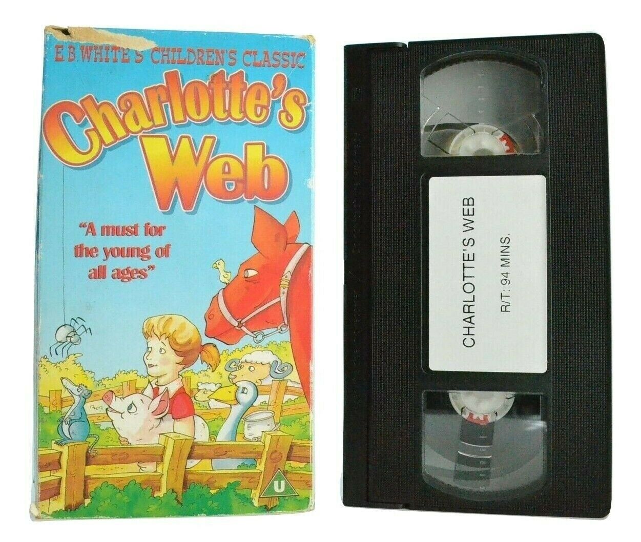Charlotte's Web; [E. B. White] Carton Box - Animated - Children's Classic - Pal VHS-