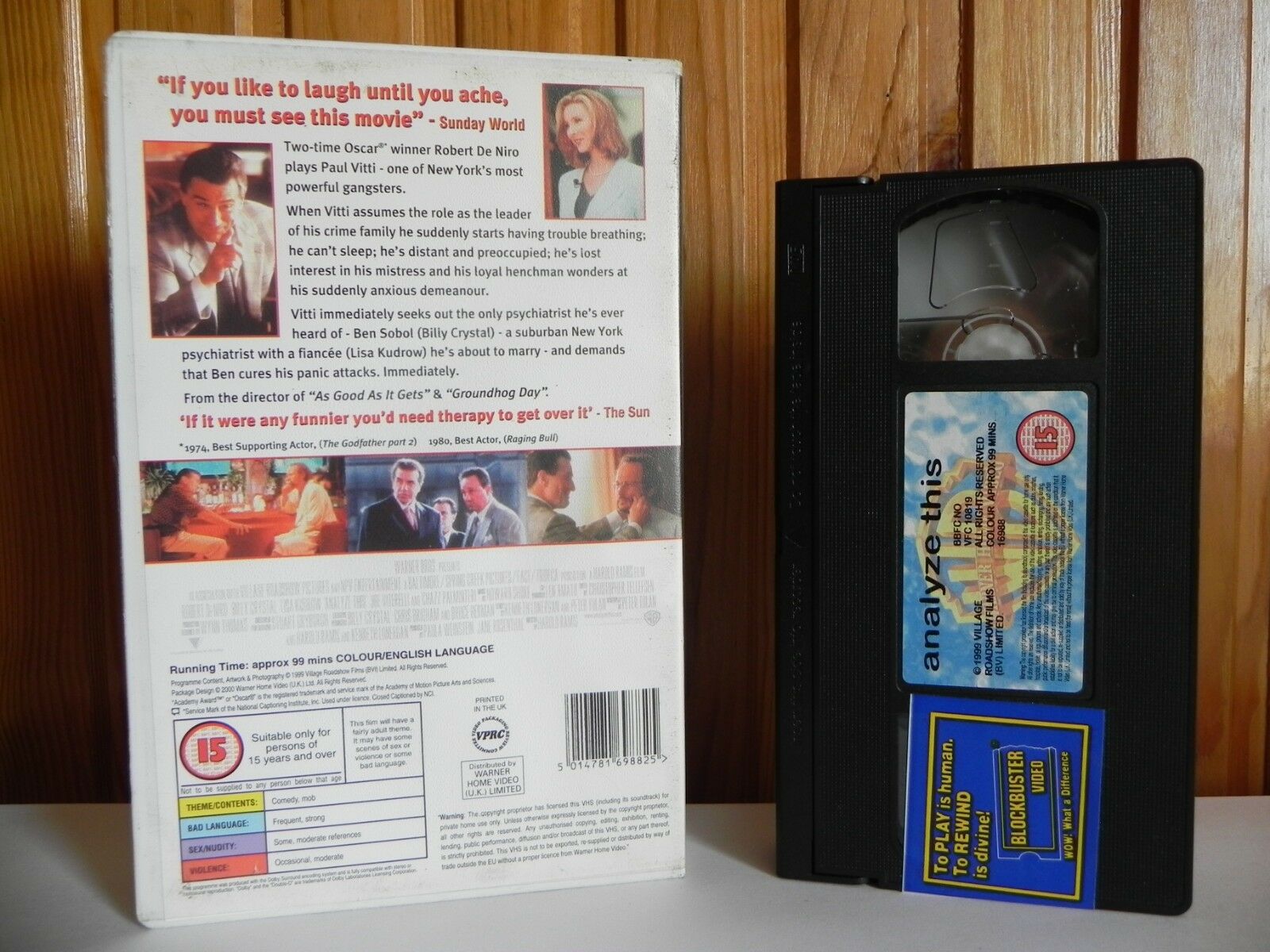 Analyze This (1999): Gangster Comedy [Rental] Robert De Niro - Big Box - Pal VHS-