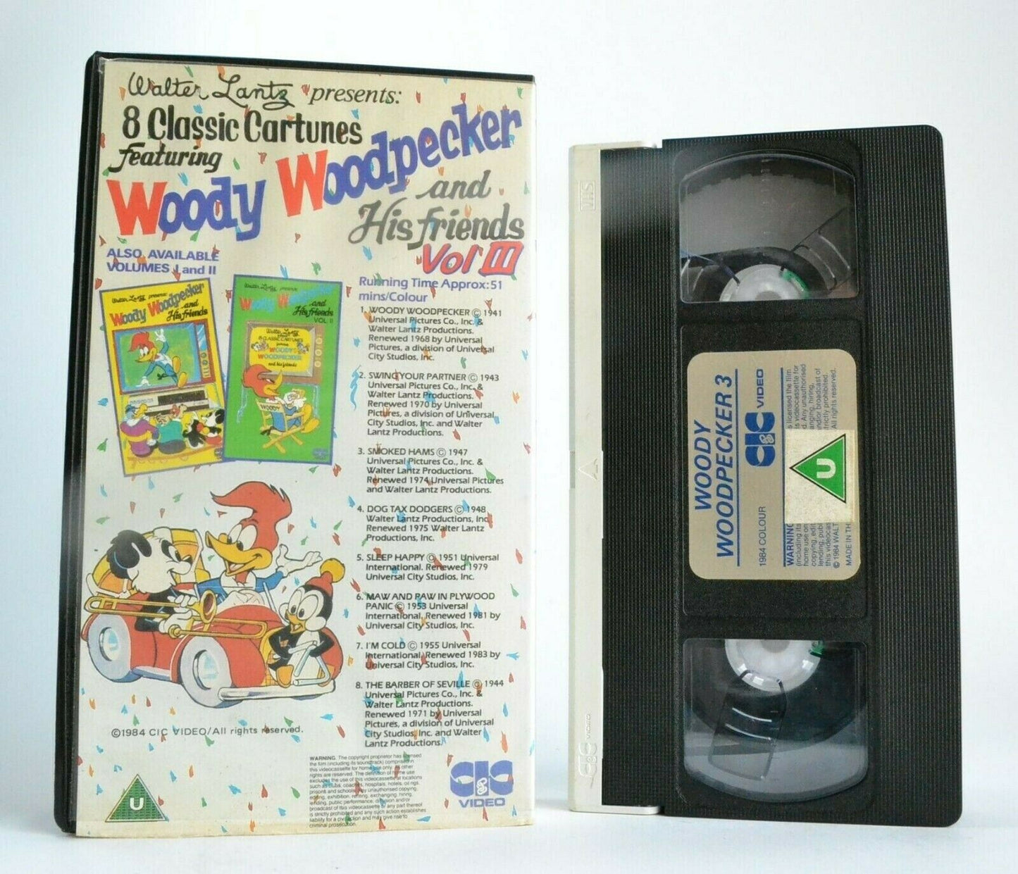 Woody Woodpecker And His Friends, Vol.3: (1984) CIC Video - Animated - Pal VHS-