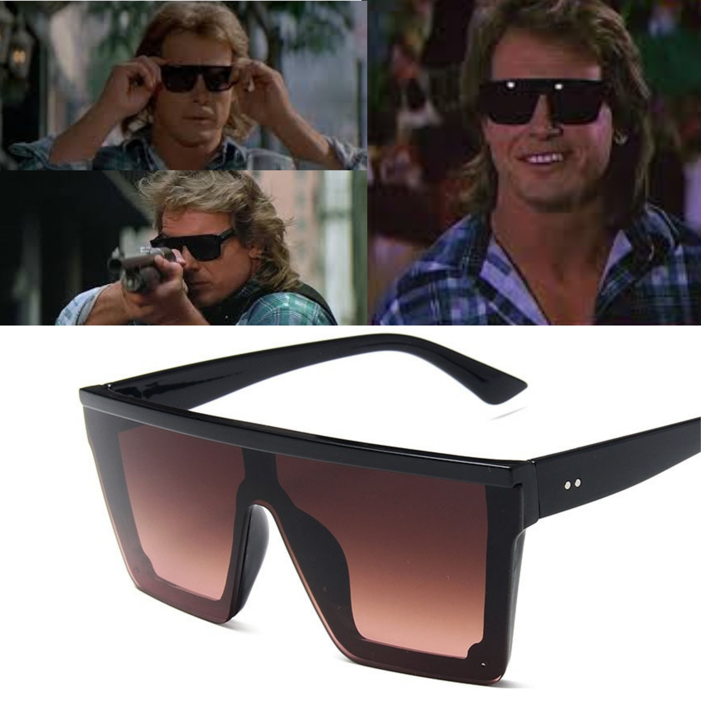 They Live - 1988 Sci-Fi Sunglasses - Roddy Piper - Skull Faced Aliens - Men's Polarized Glasses - Night Vision & Protection UV400 - Golden Class Movies LTD