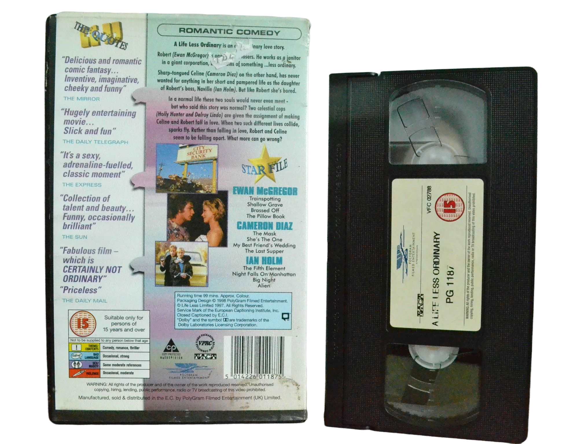 A Life Less Ordinary - Ewan McGregor - Apollo - Vintage - Pal VHS-