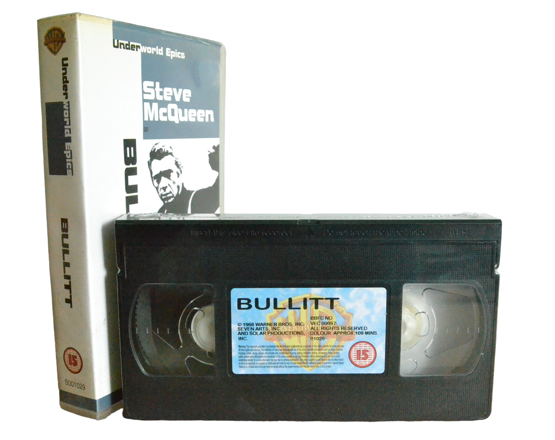 Steve McQueen Bullit - Steve McQueen - Warner Home Video - S00 1029 - Brand New Sealed - Pal - VHS-