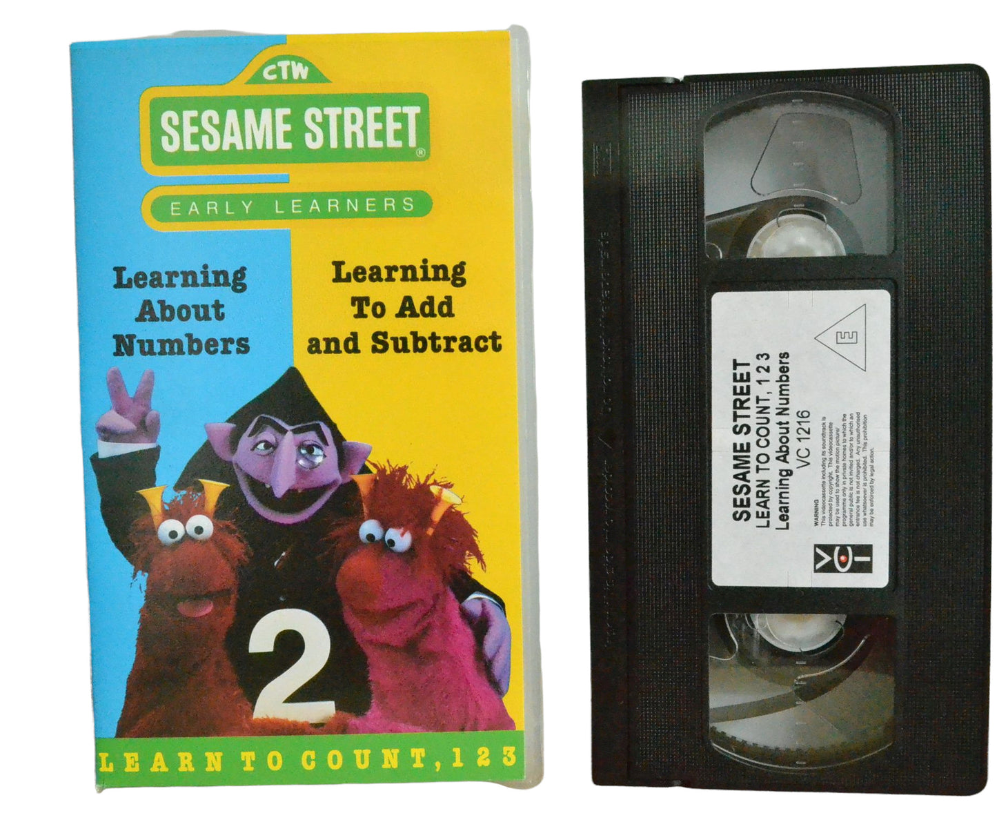 Sesame Street (Learn To Count, 1 2 3 & Learning About Numbers) - The Video Collection - Children's - Pal VHS-