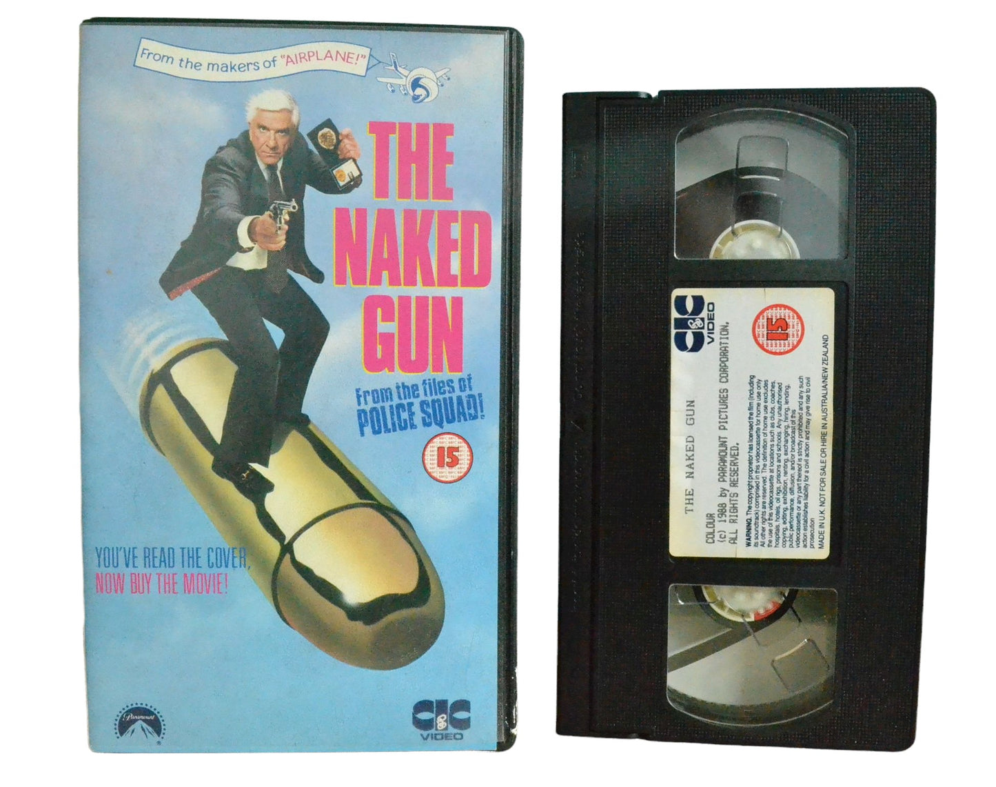 The Naked Gun: From the Files of Police Squad! - Leslie Nielsen - CIC Video - Vintage - Pal VHS-