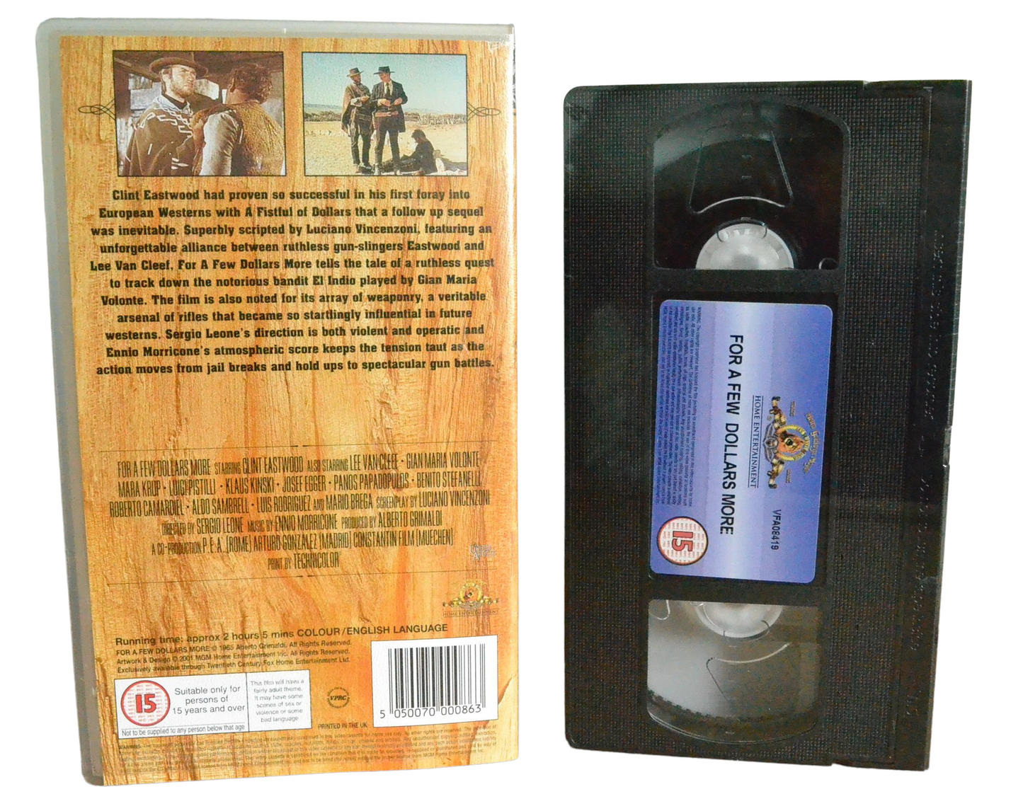 Clint Eastwood For a Few Dollars More - Clint Eastwood - Home Entertainment - 16170S - Brand New Sealed - Pal - VHS-