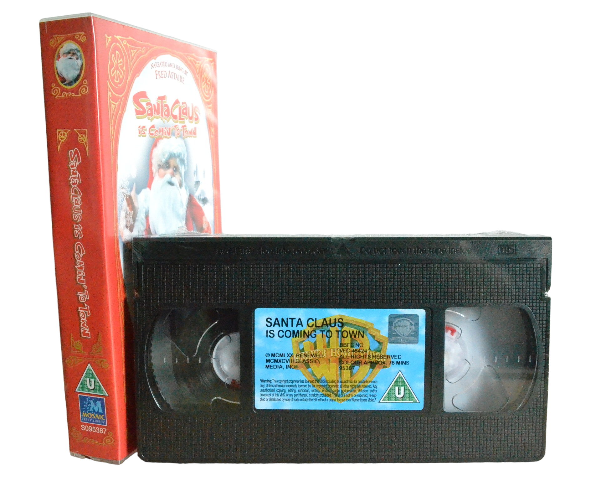 Santa Claus Is Comin To Town - Fred Astaire - Warner Home Video - S095387 - Brand New Sealed - Pal - VHS-