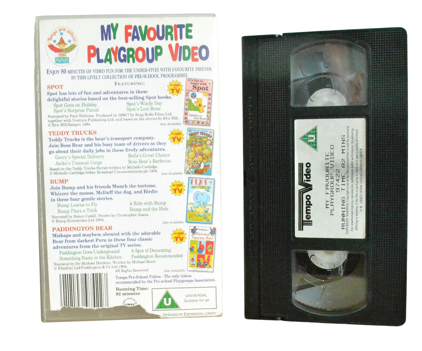 My Favourite Playgroup Video - Tempo Video - Children's - Pal VHS-