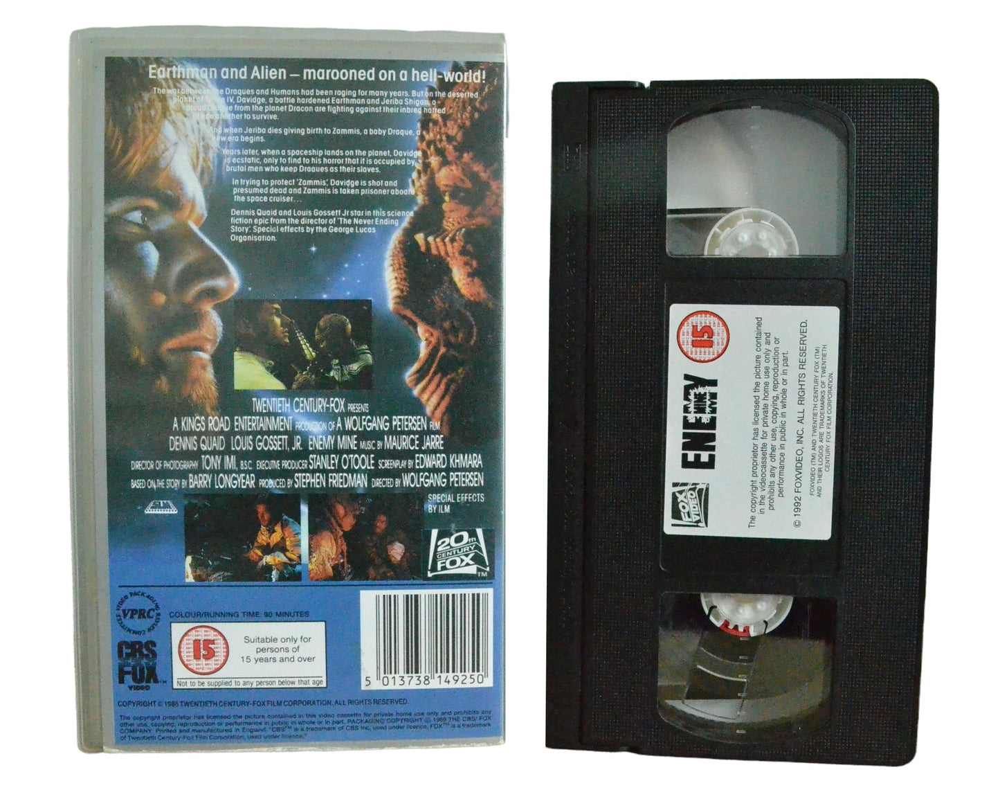 Enemy Mine - Dennis Quaid - CBS FOX Video - Vintage - Pal VHS-