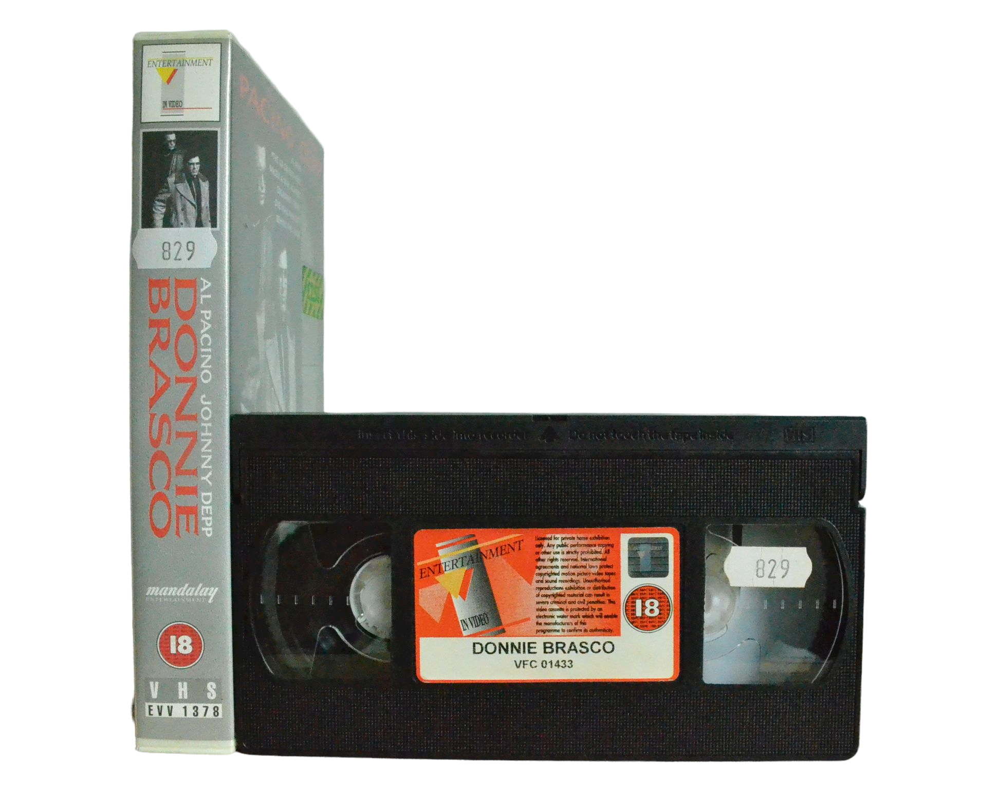 Donnie Brasco - Johnny Deep - Entertainment - Vintage - Pal VHS-