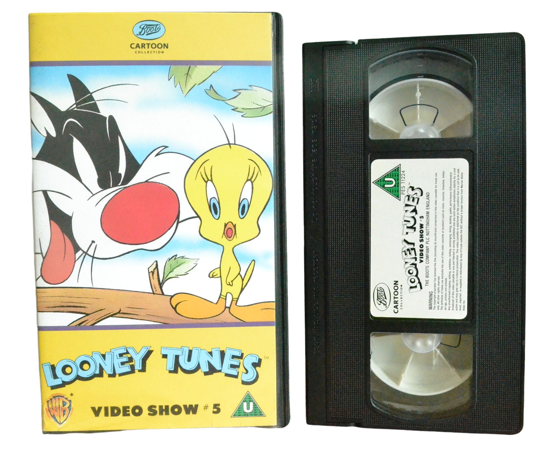 Looney Tunes: Video Show #5 - Boots Cartoon Collection - Children's - Pal VHS-