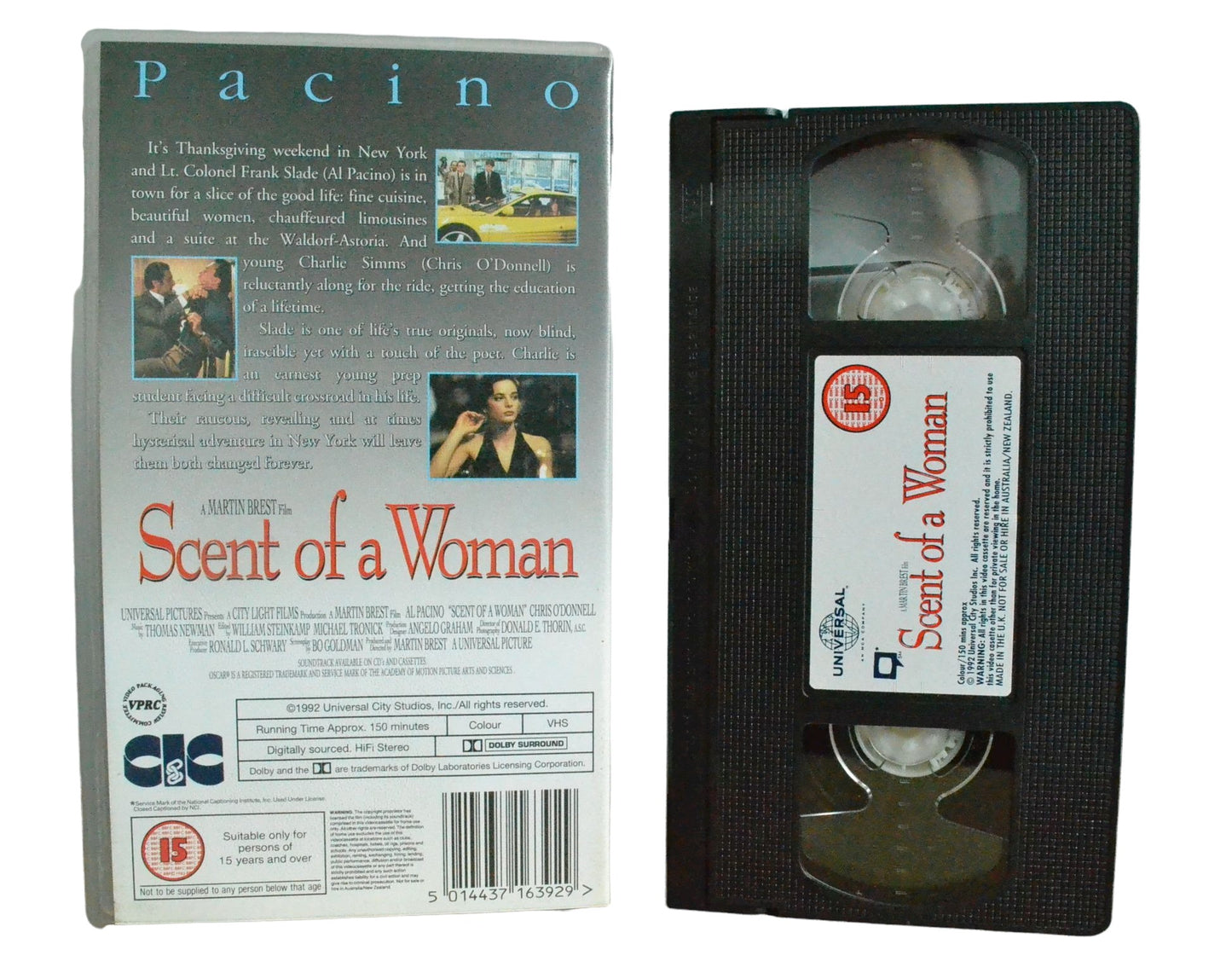 Scent Of A Woman - Al Pacino - CIC Video - Vintage - Pal VHS-