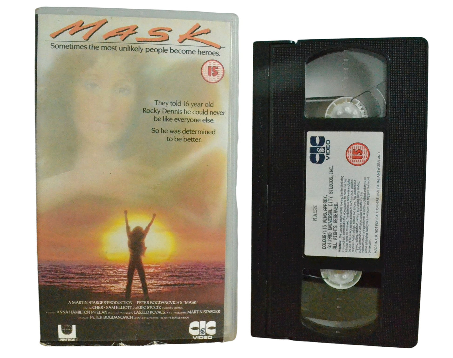 Mask (Sometimes the most unlikely people becomes heroes) - Cher - CIC Video - Vintage - Pal VHS-