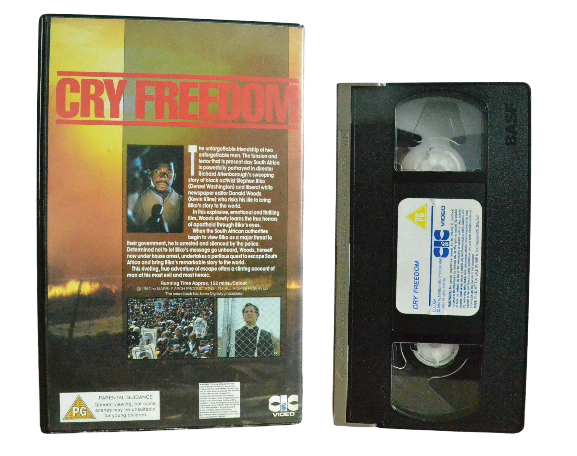 Cry Freedom - Kevin Klein - Universal - Vintage - Pal VHS-