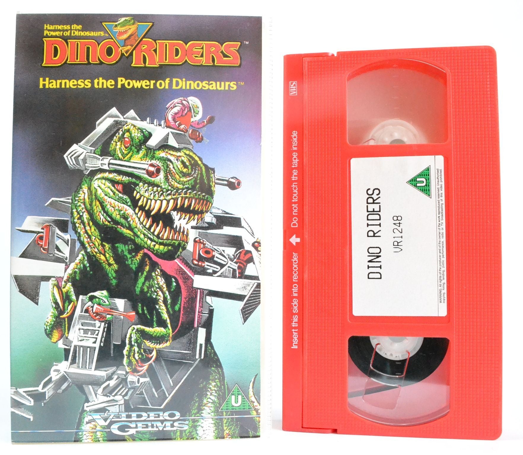 Dino Riders: Harness The Power Of Dinosaurs - Video Gems - Very Rare - VHS-