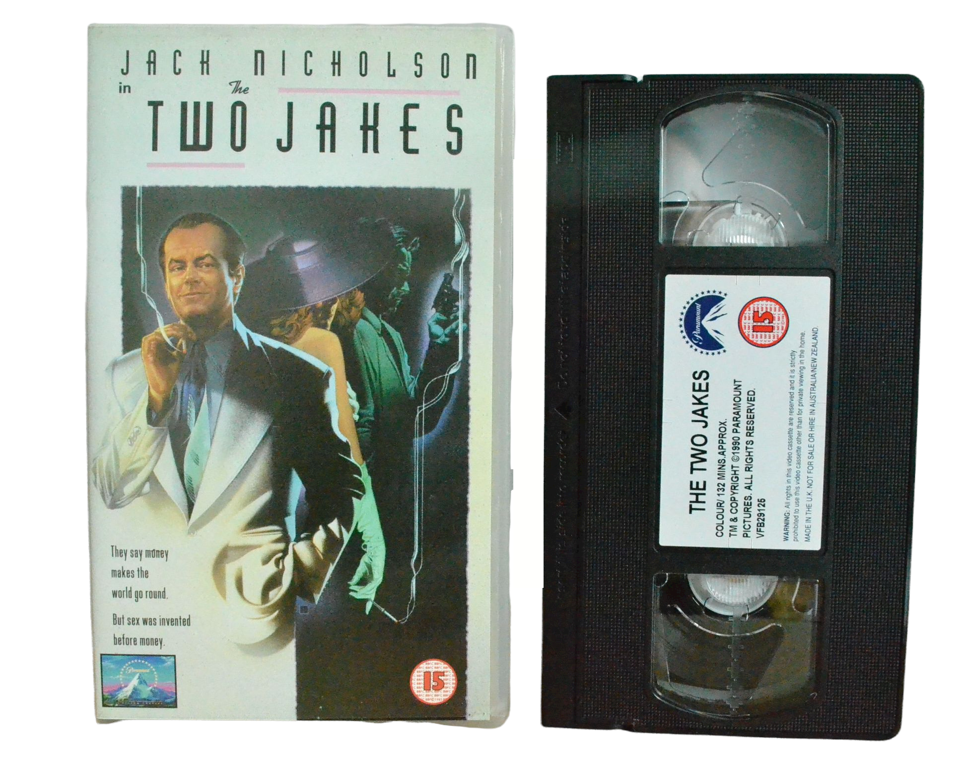 The Two Jakes - Jack Nicholson - Paramount - Vintage - Pal VHS-