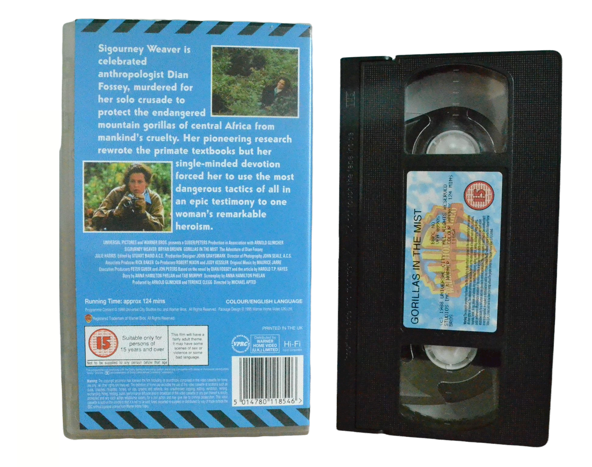 Gorillas In The Mist - Sigourney Weaver - Warner Home Video - Vintage - Pal VHS-