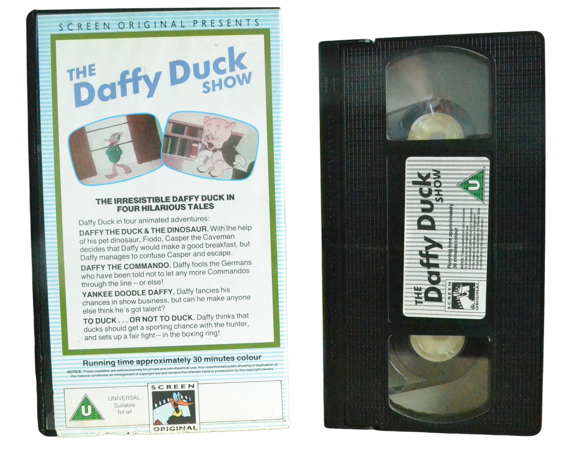 The Daffy Duck Show - Non Stop action-packed Cartoon Fun!!! - Screen Original - Children's - Pal VHS-