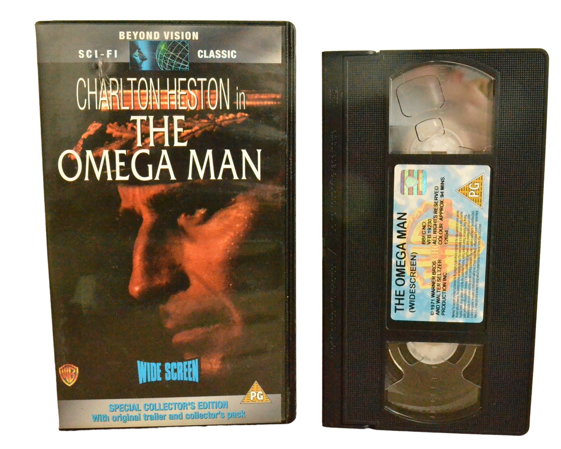 The Omega Man - Charlton Heston - Widescreen - Warner Home Video - SOI2654 - Drama - Pal - VHS-