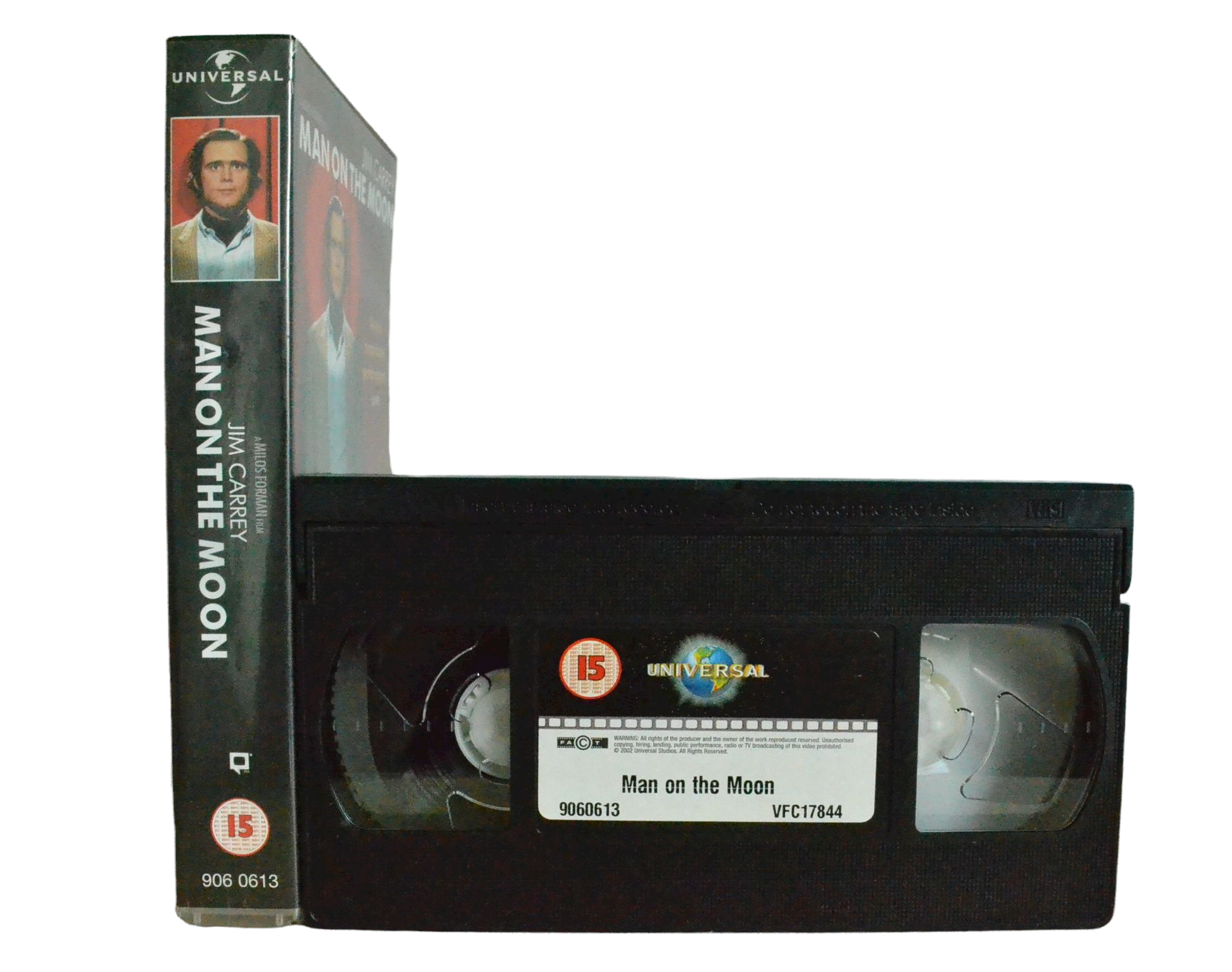 Man On The Moon - Jim Carrey - Universal - Vintage - Pal VHS-