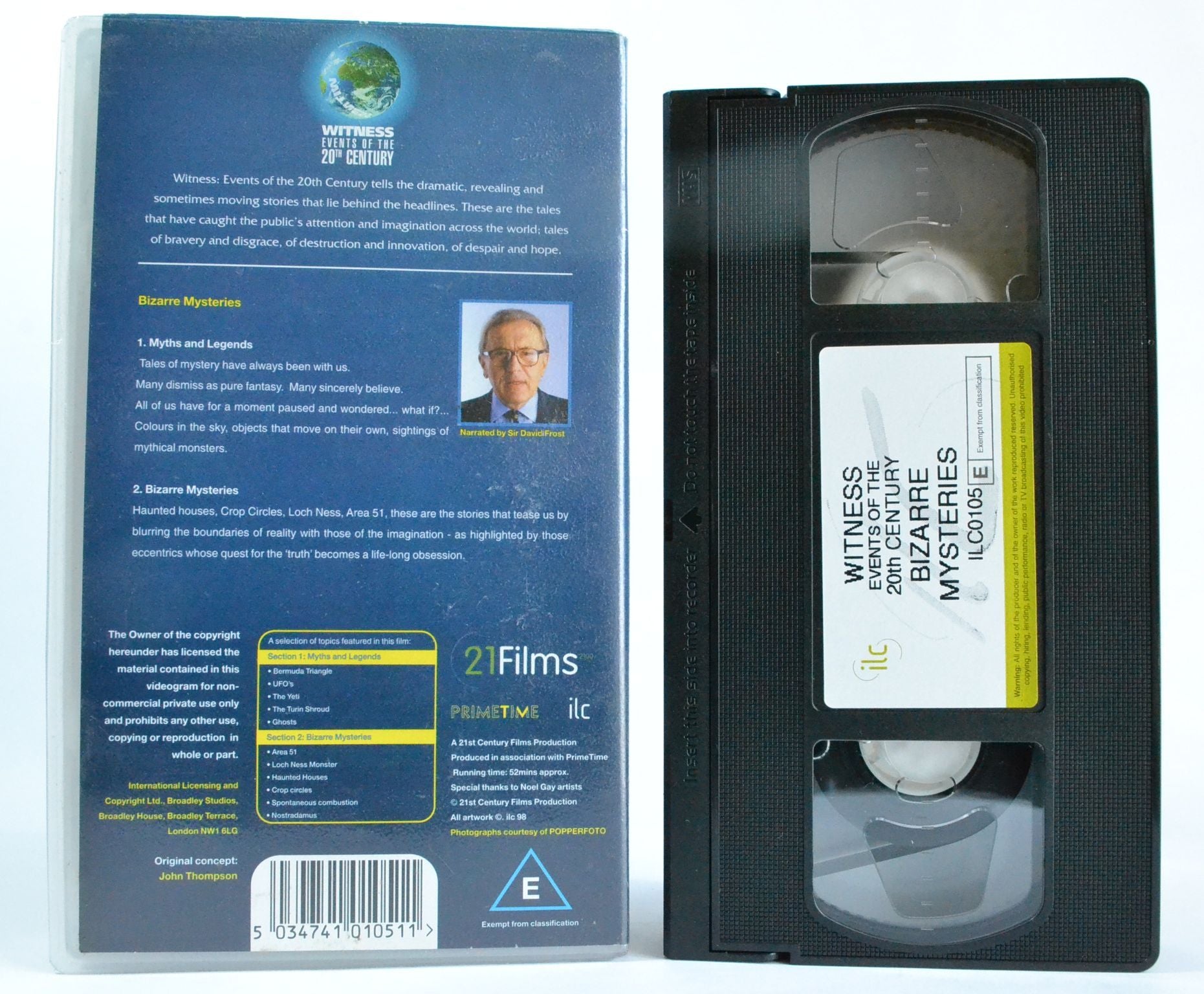 Bizarre Mysteries: Sir David Frost; Loch Ness - Area 51 - Haunted Houses - VHS-