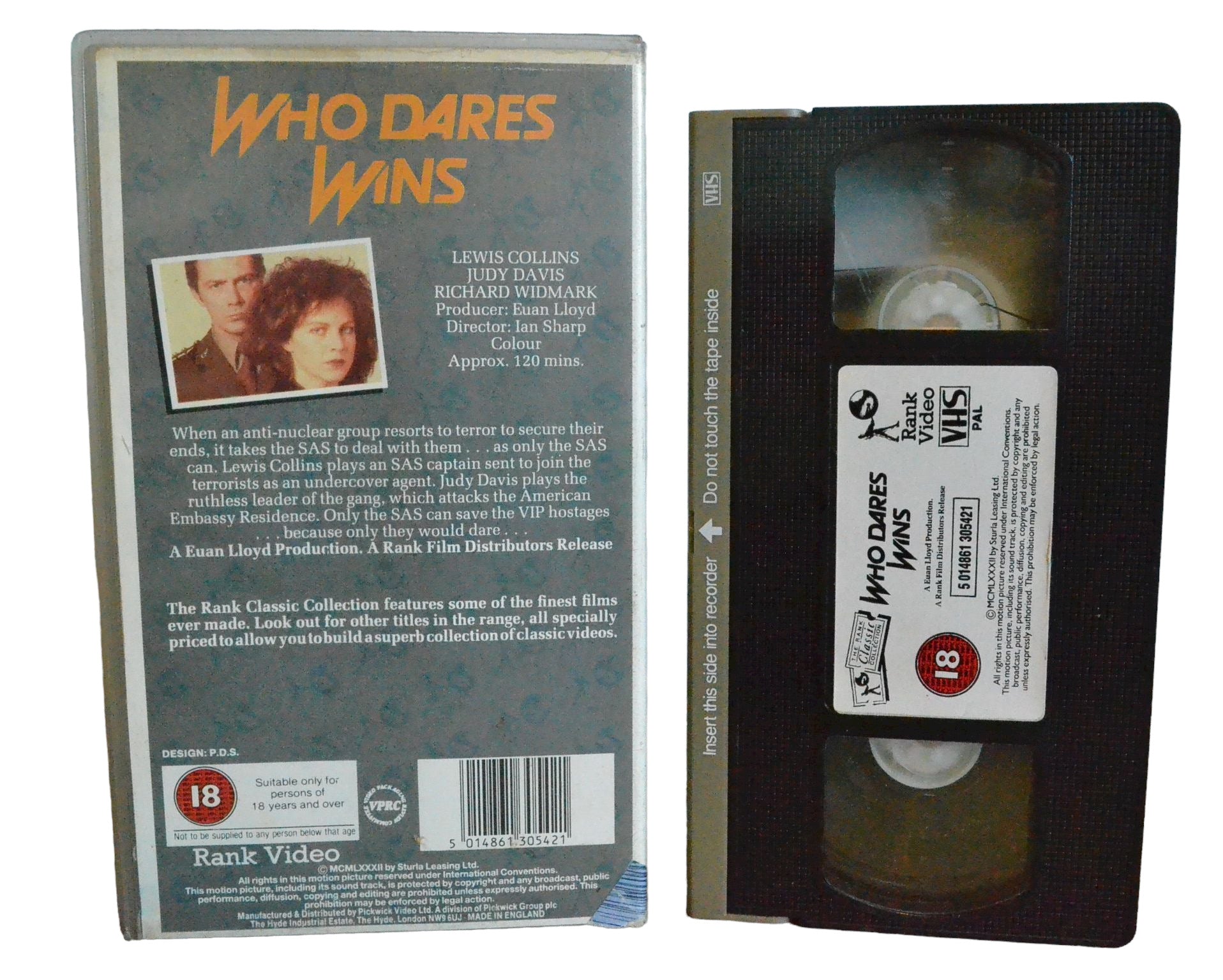 Who Dares Wins - Lewis Collins - Rank Video - Action - Pal - VHS ...