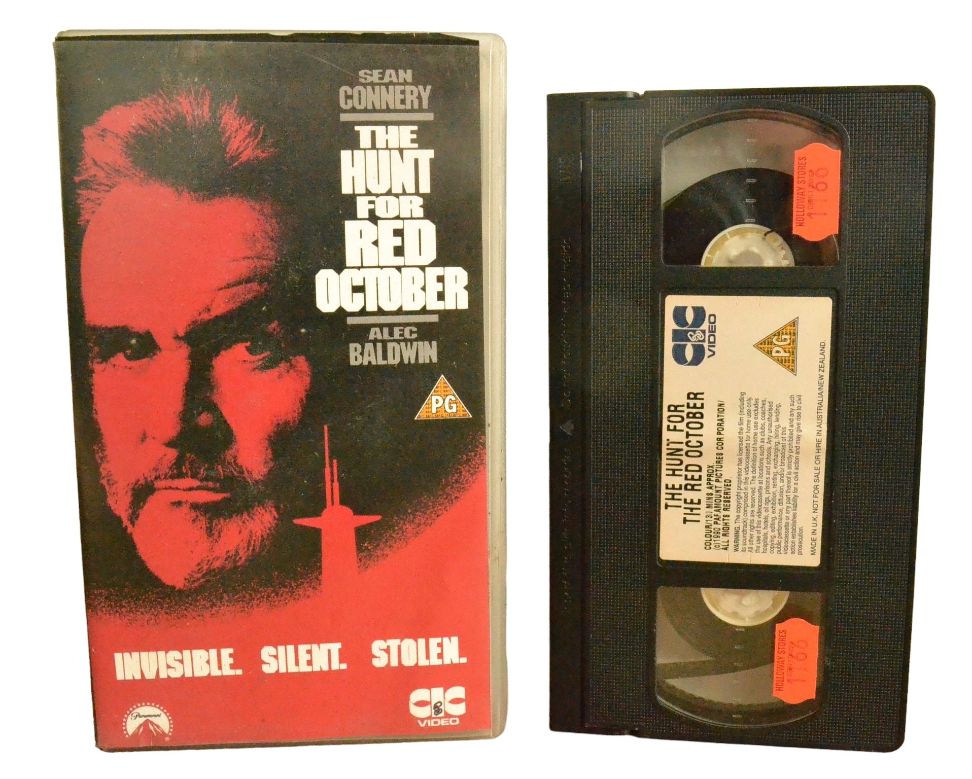The Hunt For Red October - Sean Connery - CIC Video - VHR2406 - Action - Pal - VHS-