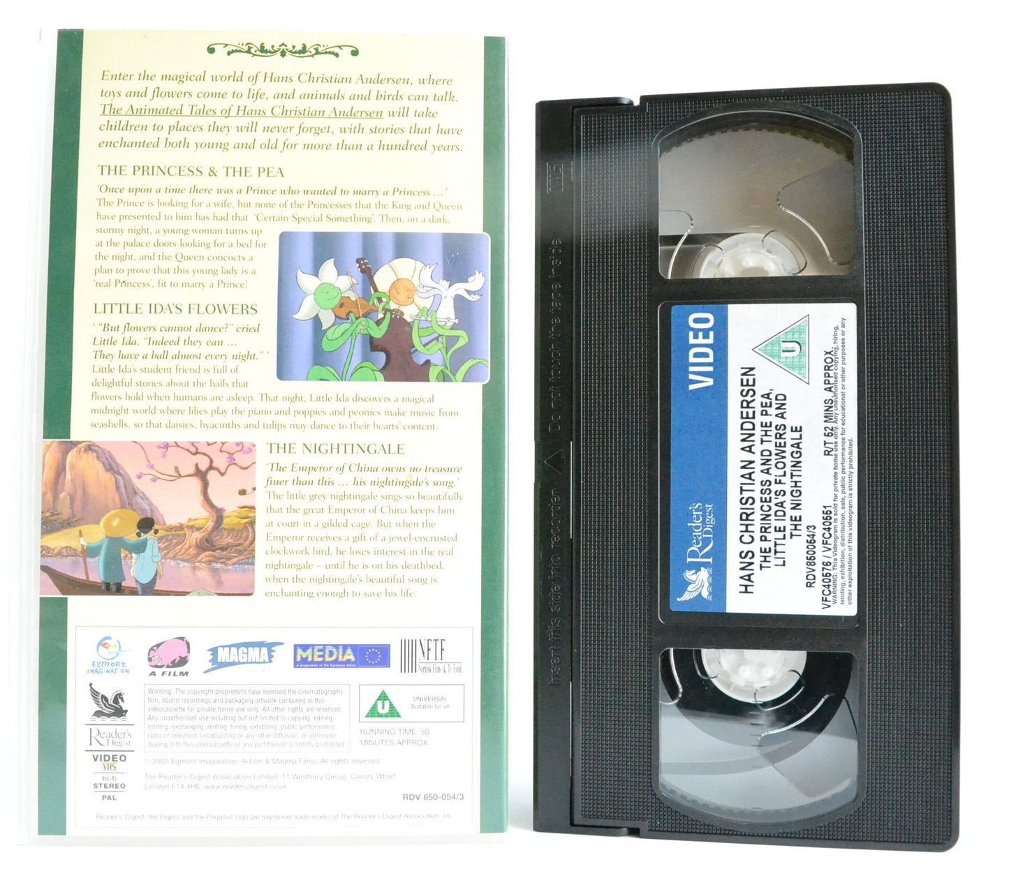 The Princess And The Pea - Little Ida’s Flowers - The Nightingale [Animation] VHS-